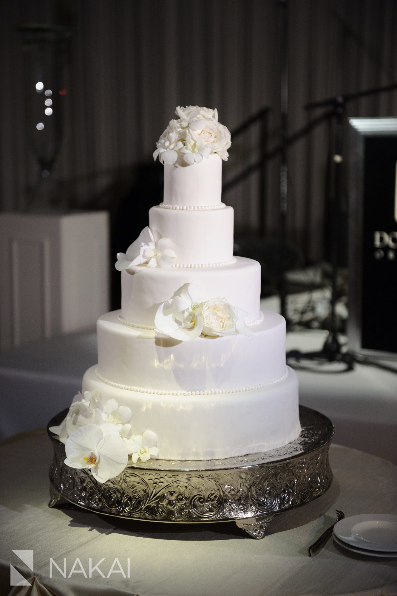 Fairmont Chicago luxury wedding picture cake reception