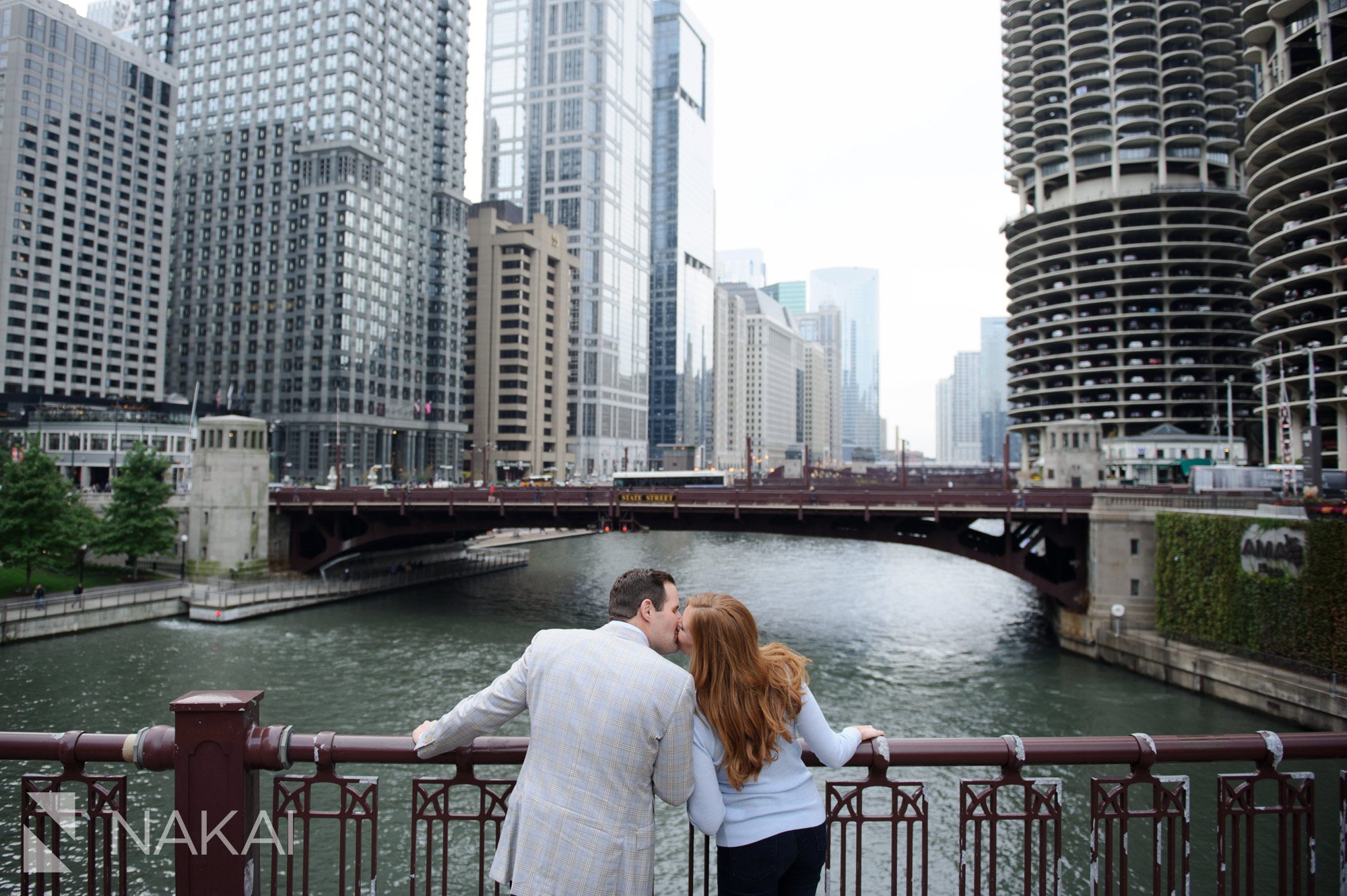 best engagement location chicago riverwalk photo