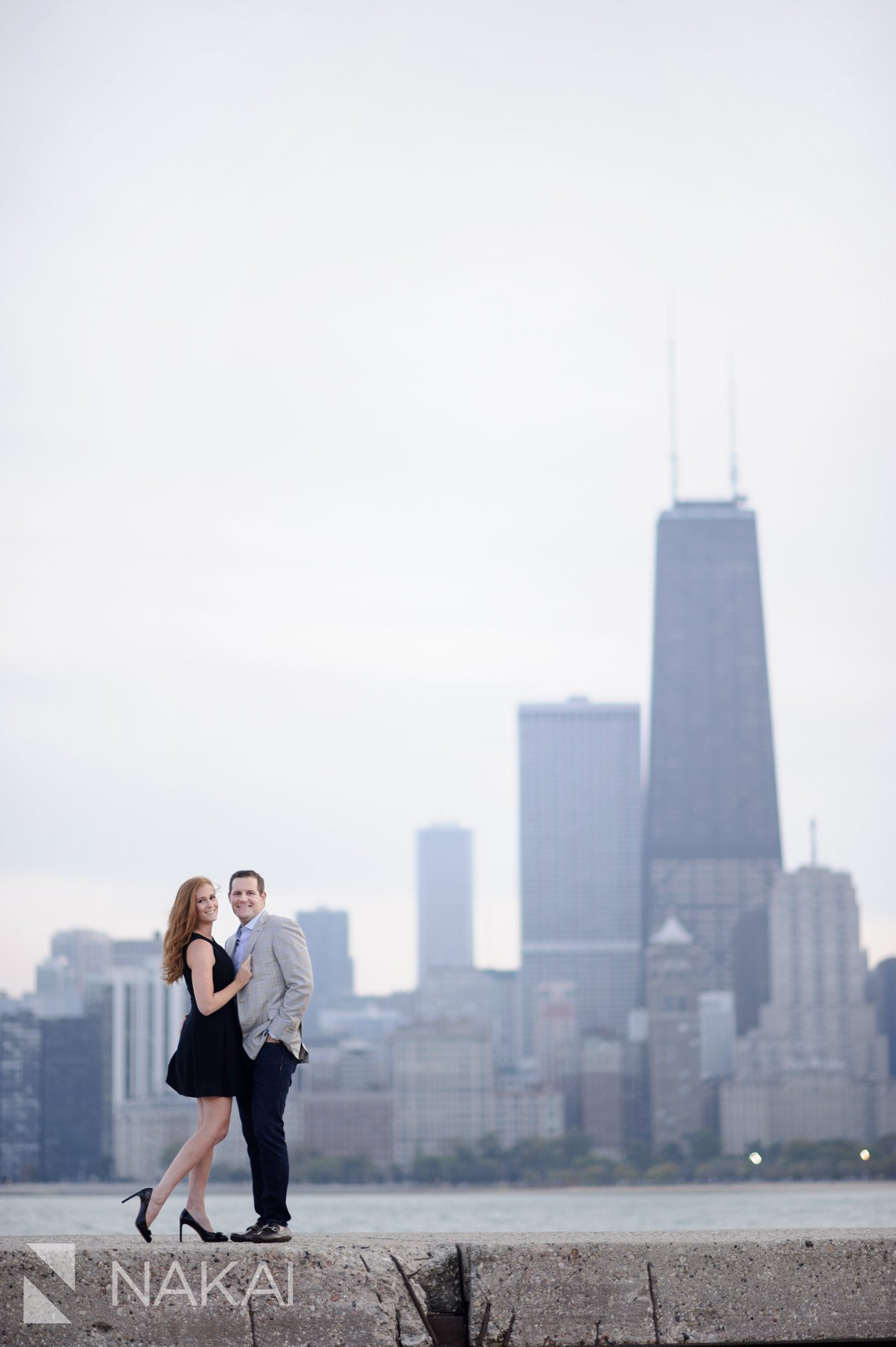best engagement location chicago north avenue skyline picture