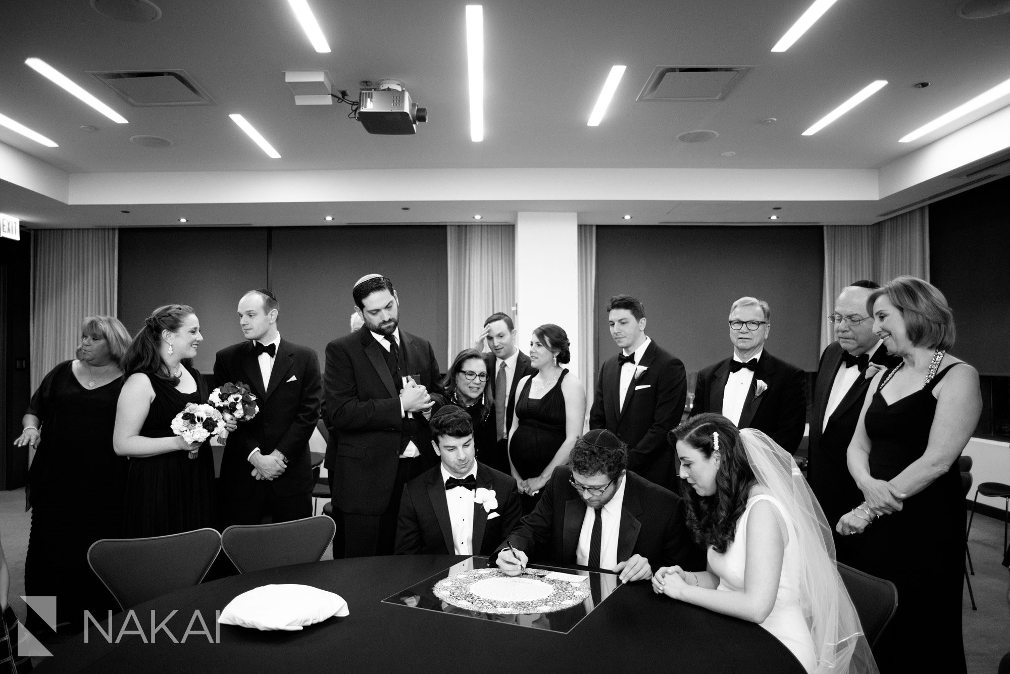 chicago aqua blu wedding photo ketubah jewish