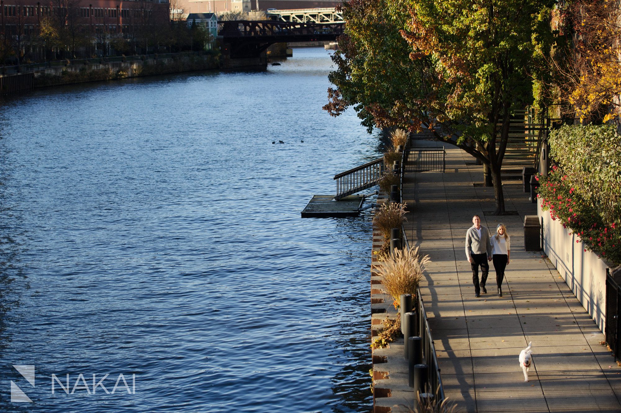 kinzie street bridge engagement photographer chicago