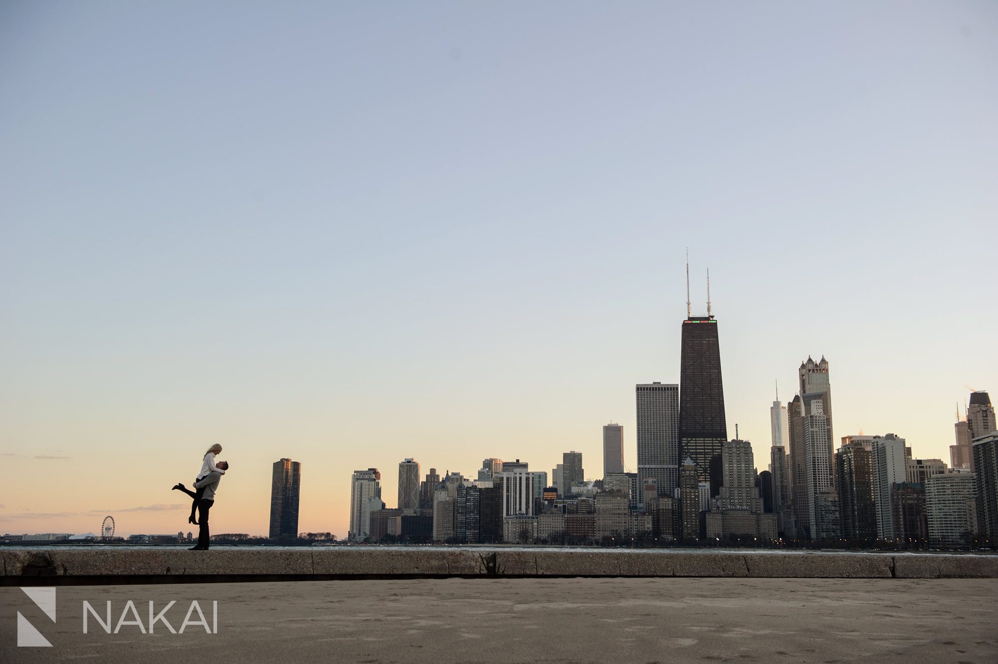 north ave beach engagement photo 