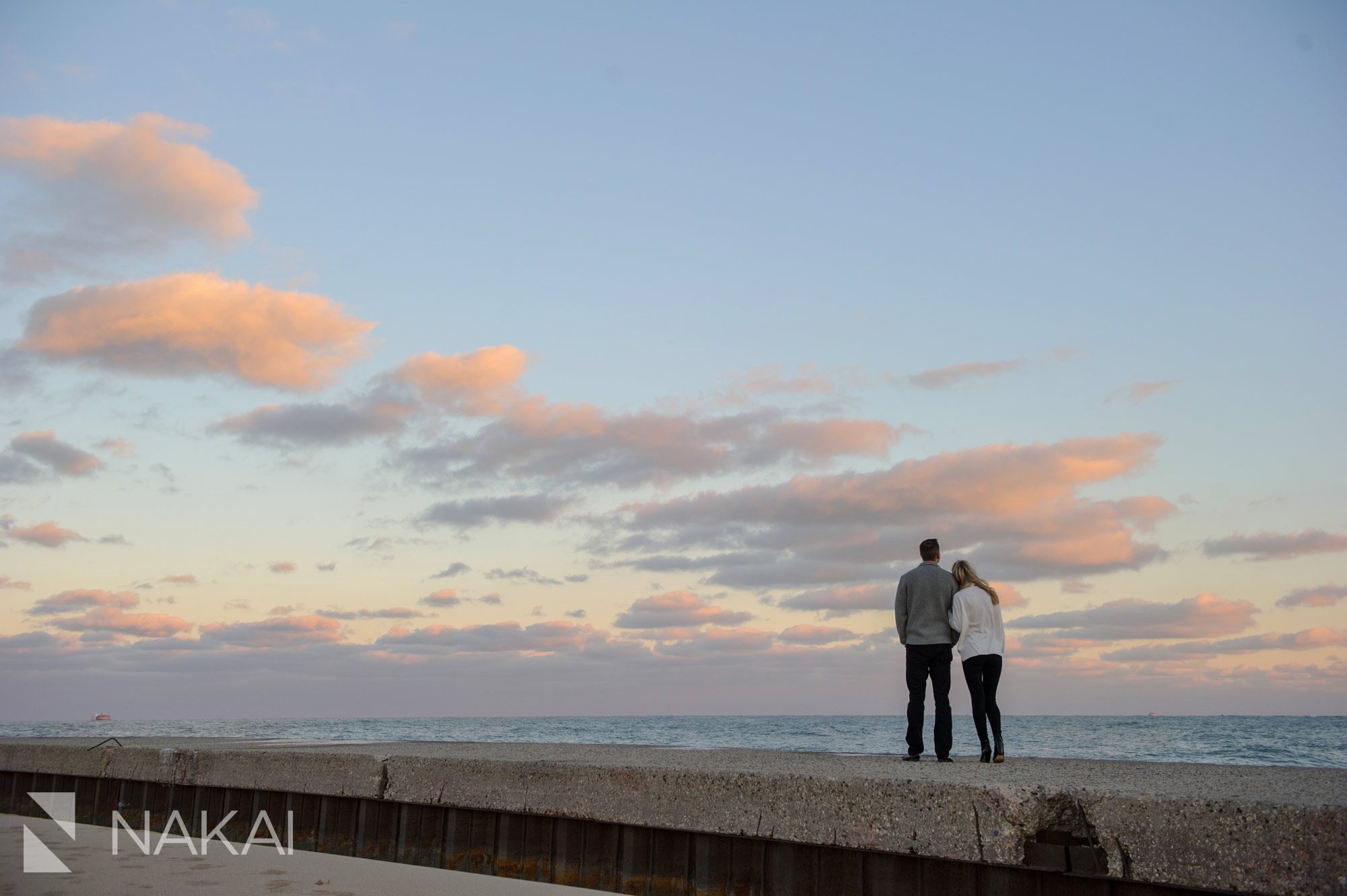 north ave beach engagement photo 