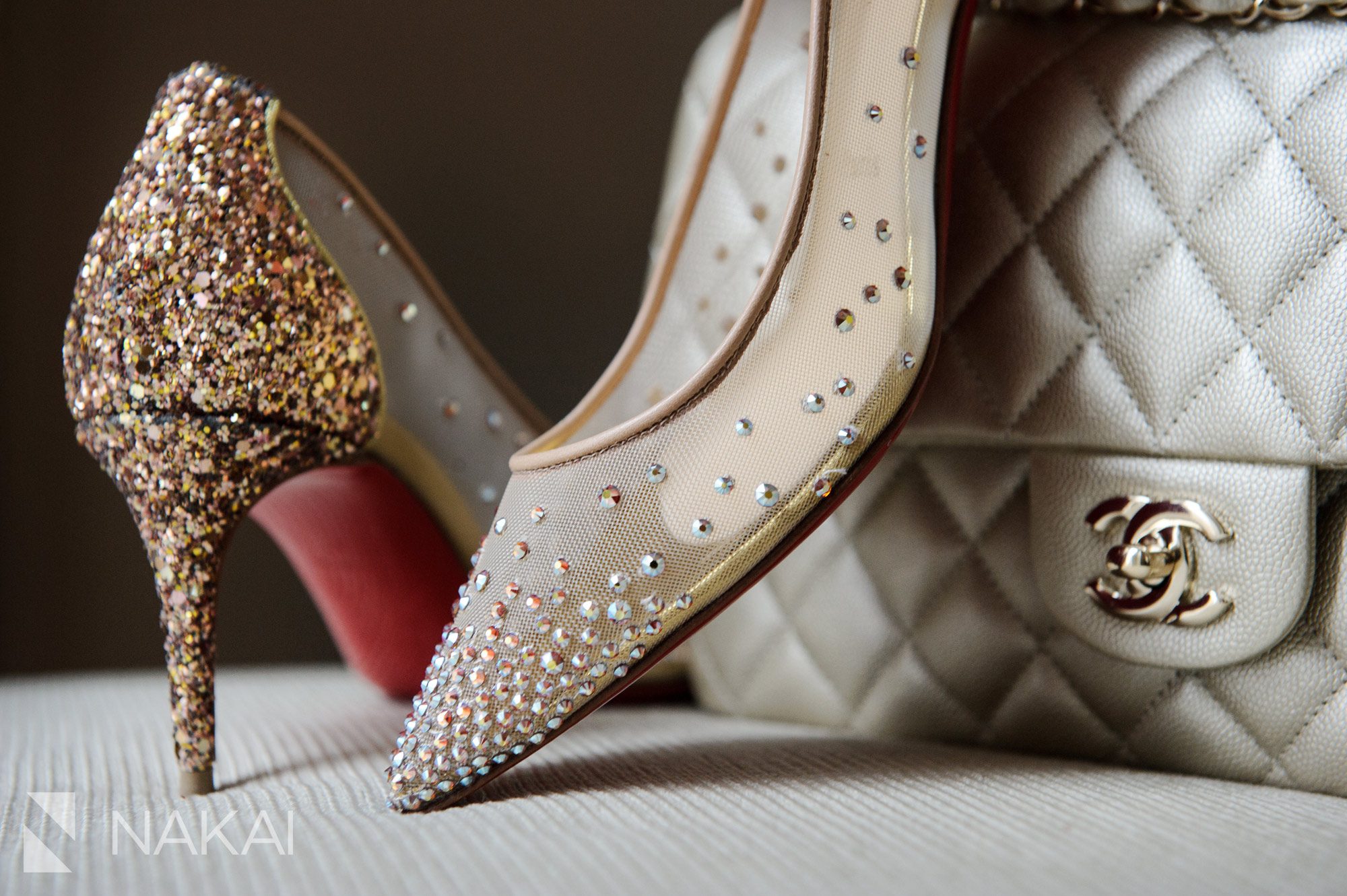 waldorf astoria chicago wedding photo shoes christian louboutin