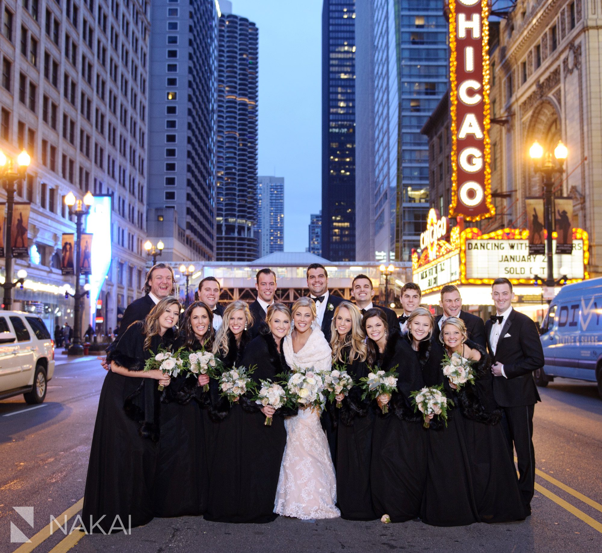chicago marquee wedding picture state street 