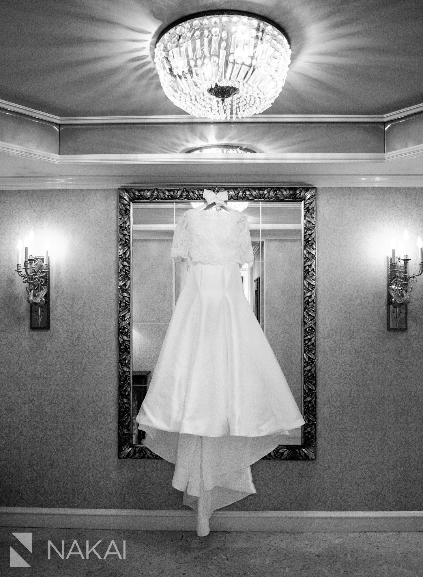 getting ready drake chicago wedding pictures dress
