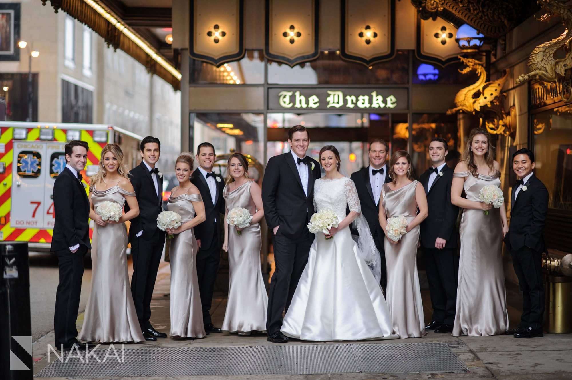 best drake hotel chicago wedding photographer luxury bridal party