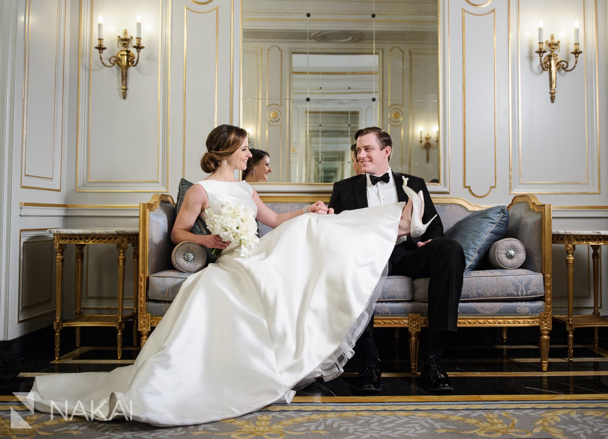 drake hotel chicago wedding photographer luxury bride groom
