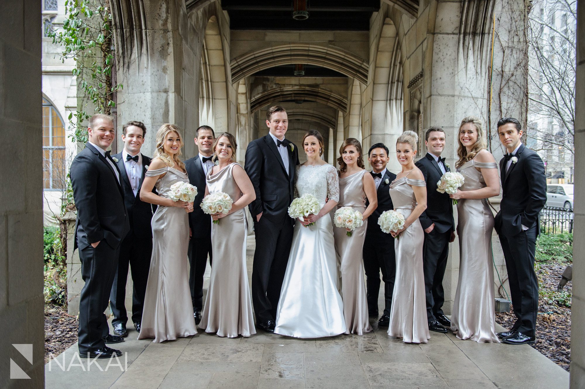 best fourth presbyterian wedding photo chicago luxury bridal party