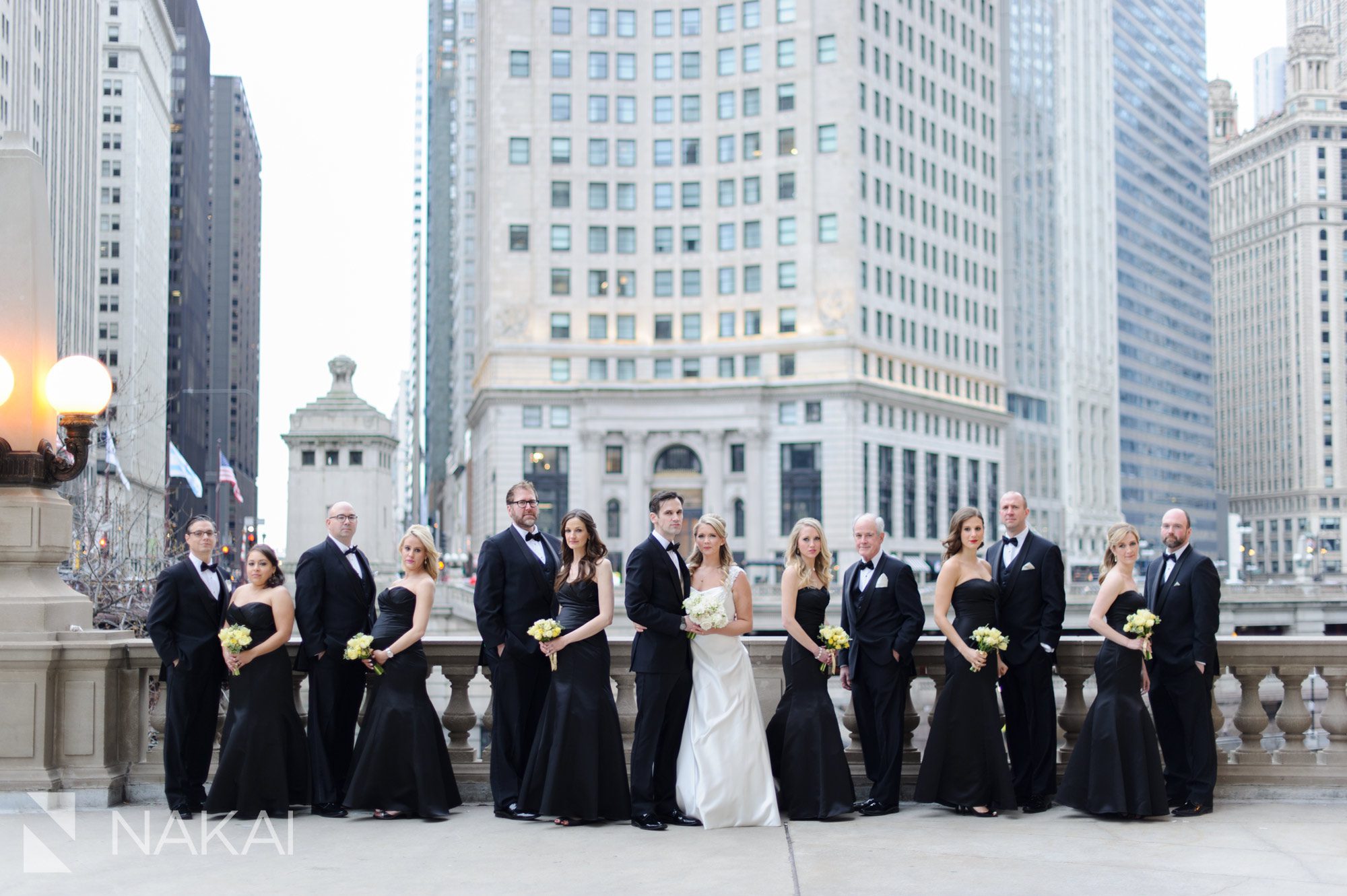 Michigan ave Chicago wedding photos magnificent mile