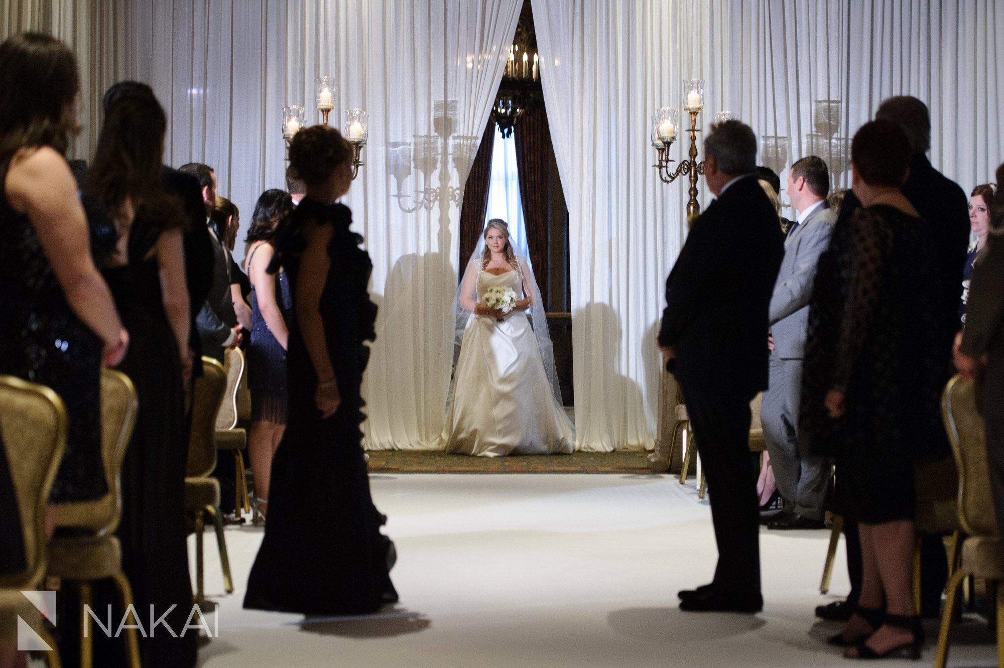 Intercontinental Chicago wedding photographer ceremony magnificent mile