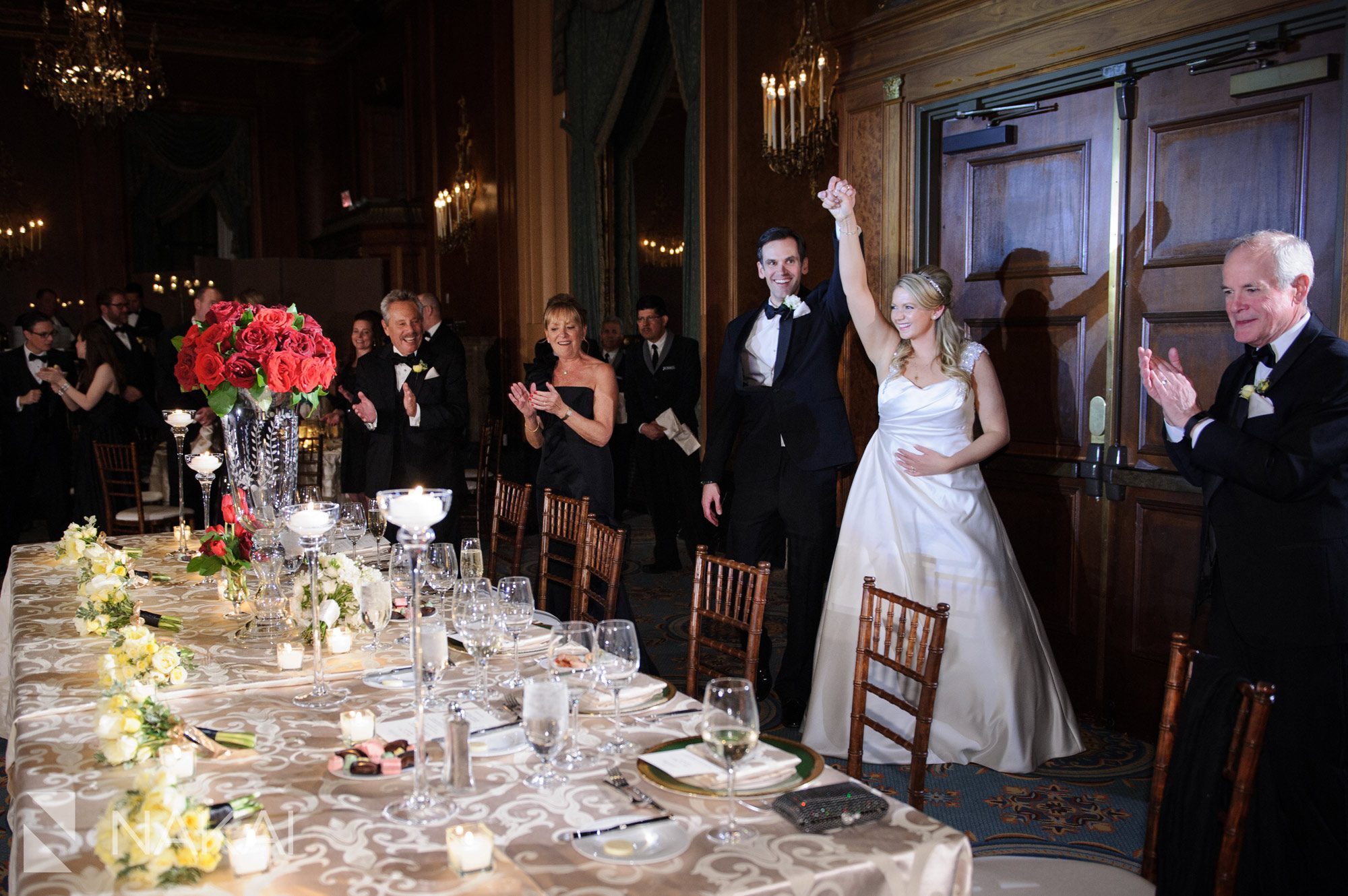 Intercontinental Chicago wedding picture reception magnificent mile