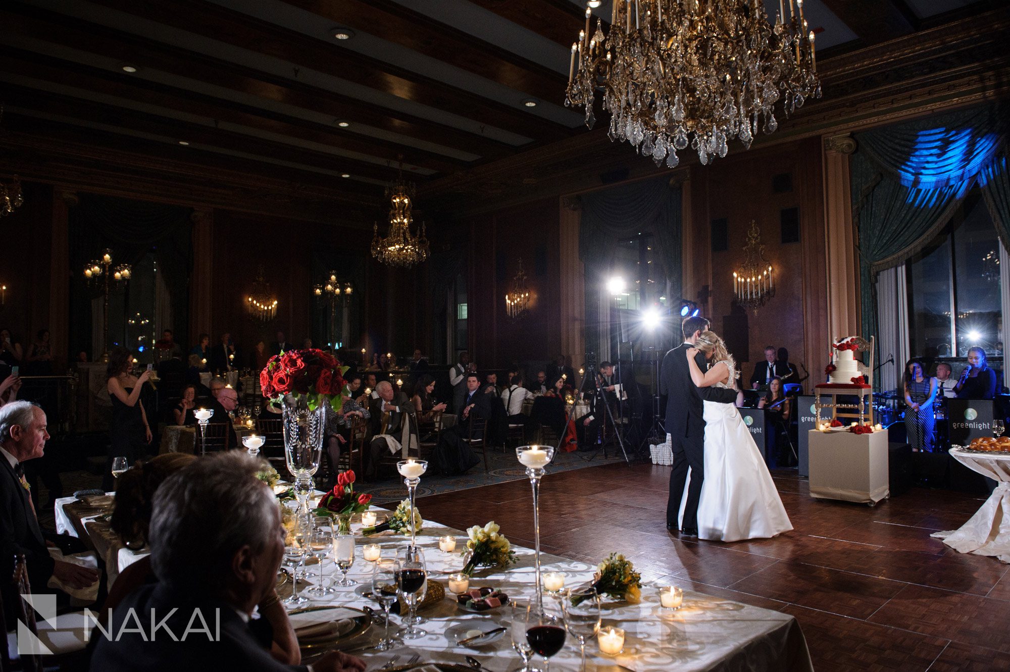 Intercontinental Chicago wedding photographer reception magnificent mile first dance