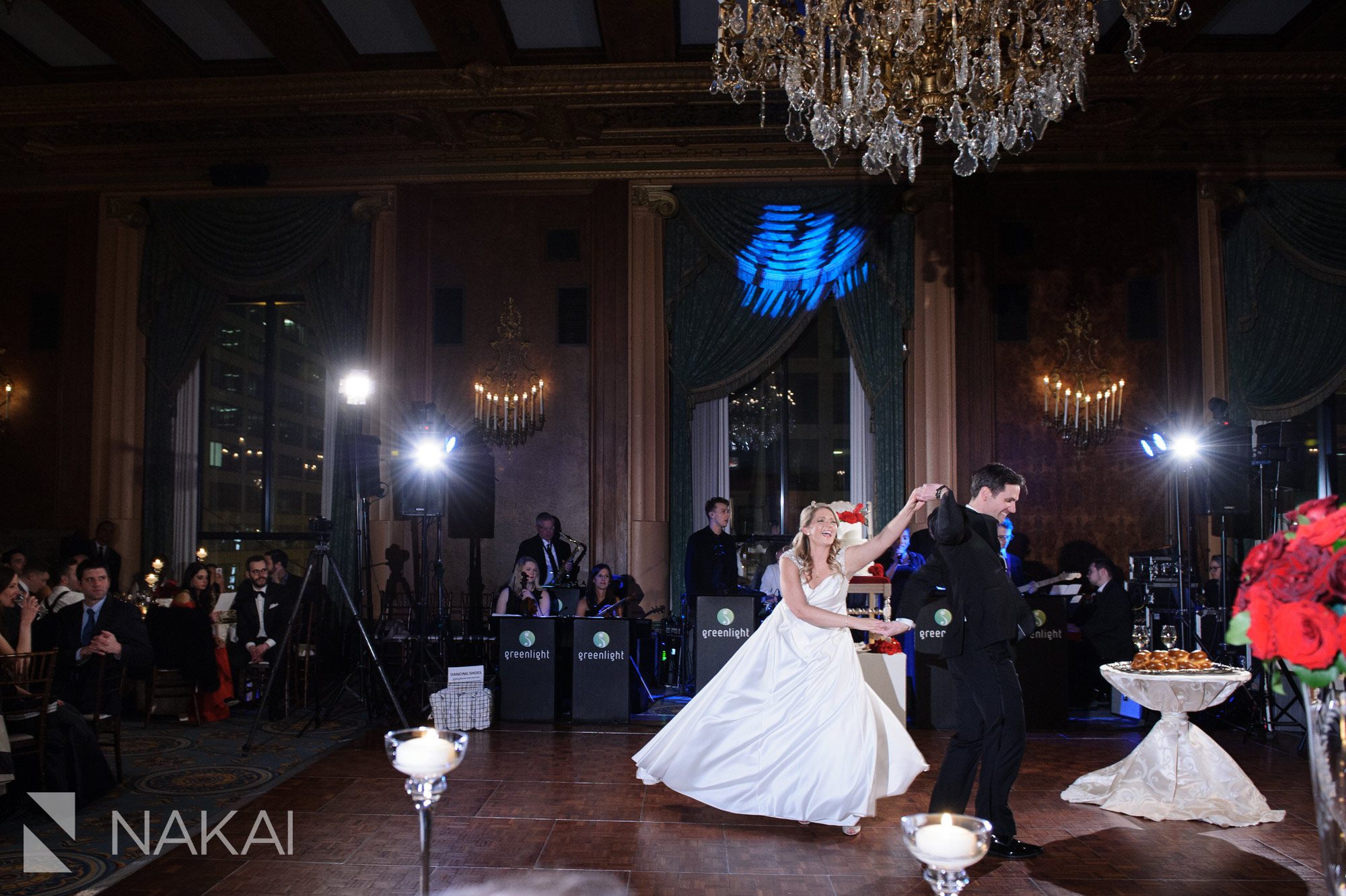 Intercontinental Chicago wedding picture reception magnificent mile first dance