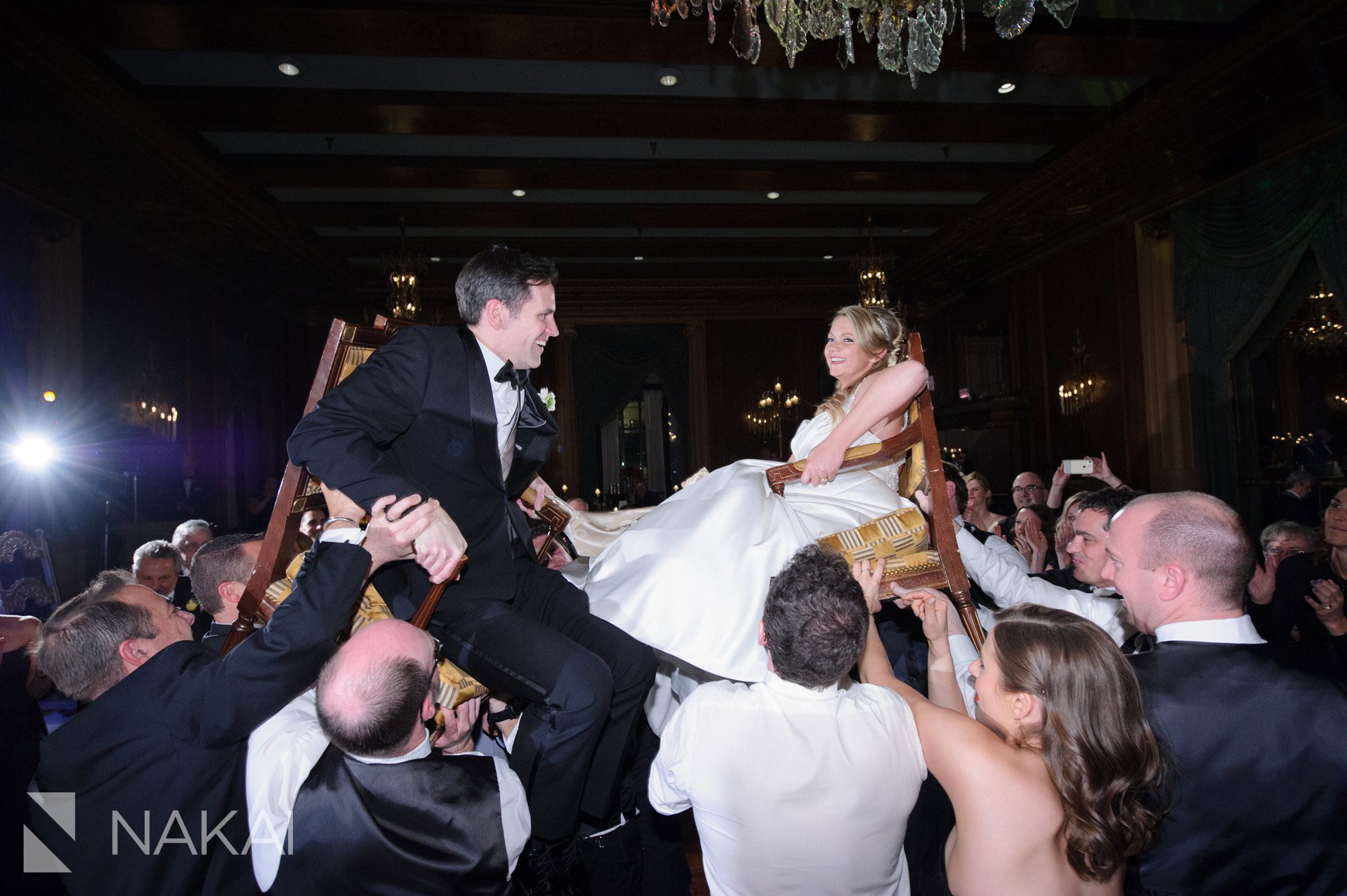 Intercontinental Chicago wedding photos reception magnificent mile jewish tradition hora