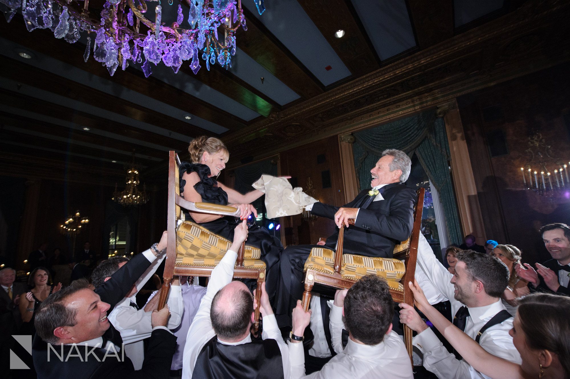 Intercontinental Chicago wedding photos reception magnificent mile jewish tradition hora