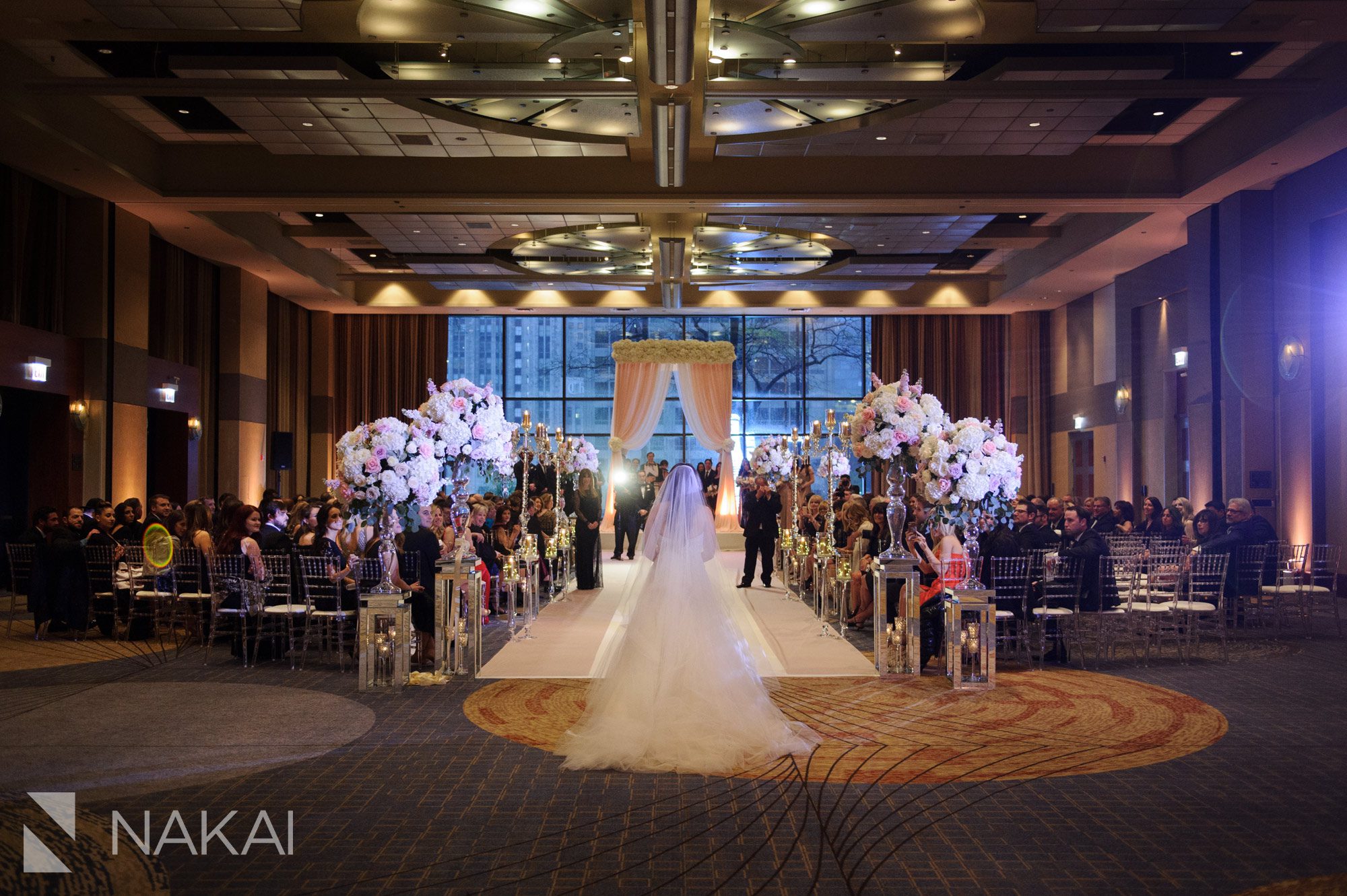 Chicago jewish wedding photographer hyatt regency best ballroom ceremony venue
