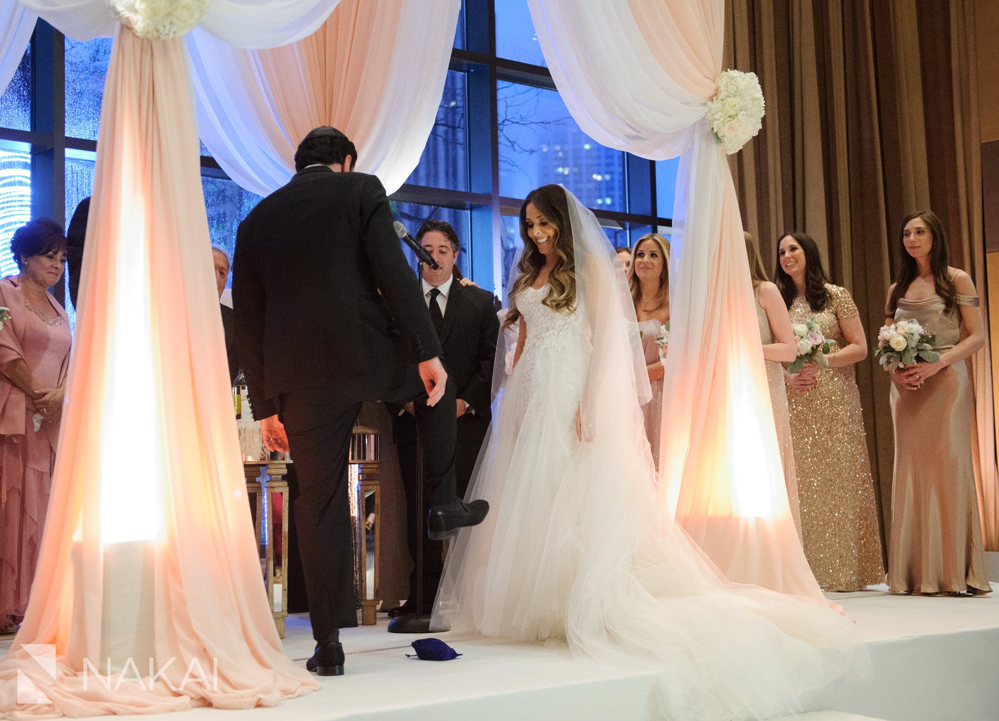 Chicago jewish wedding photographer hyatt regency best ballroom ceremony venue