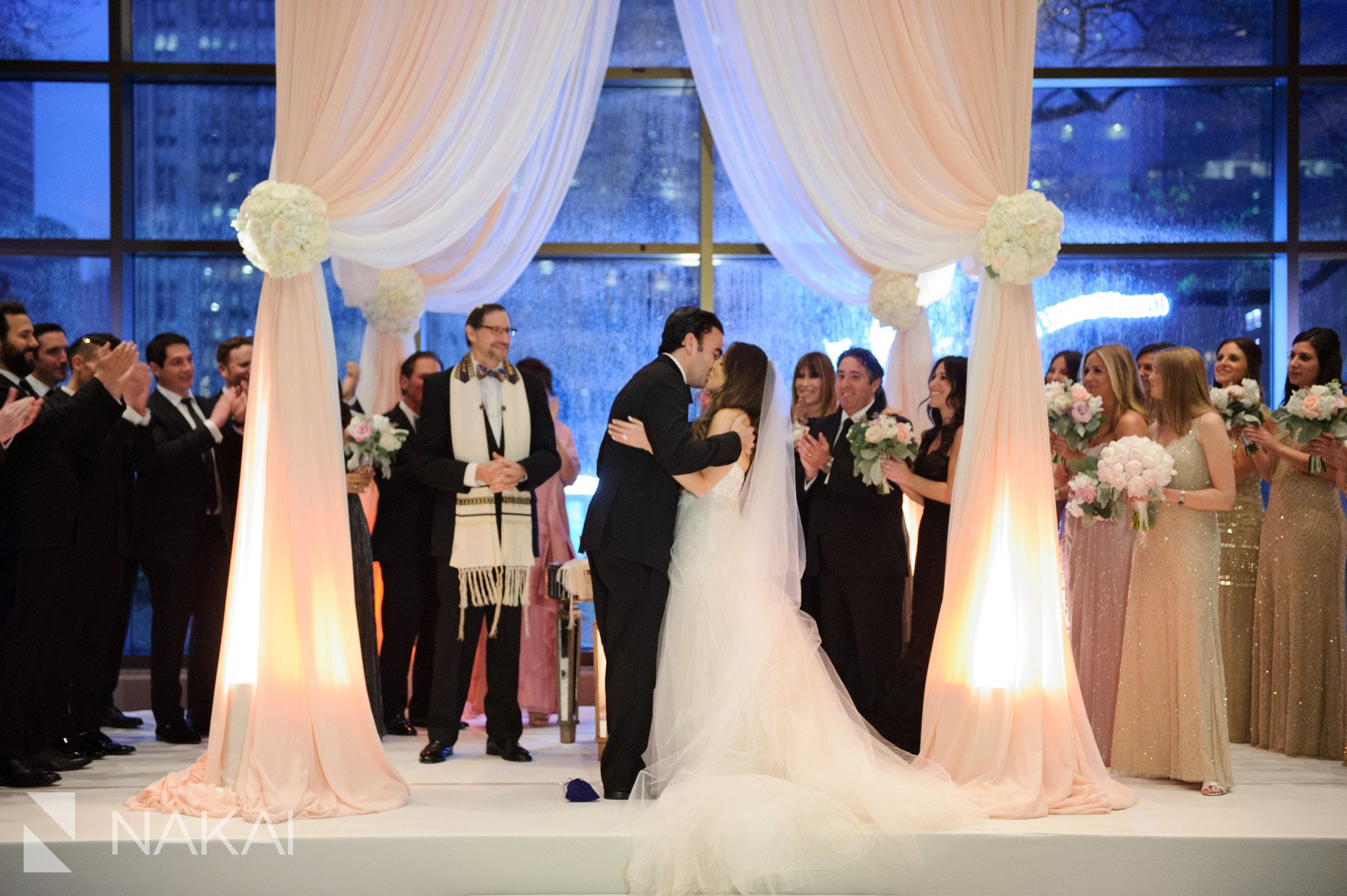 best Chicago jewish wedding photographer hyatt regency ballroom ceremony venue