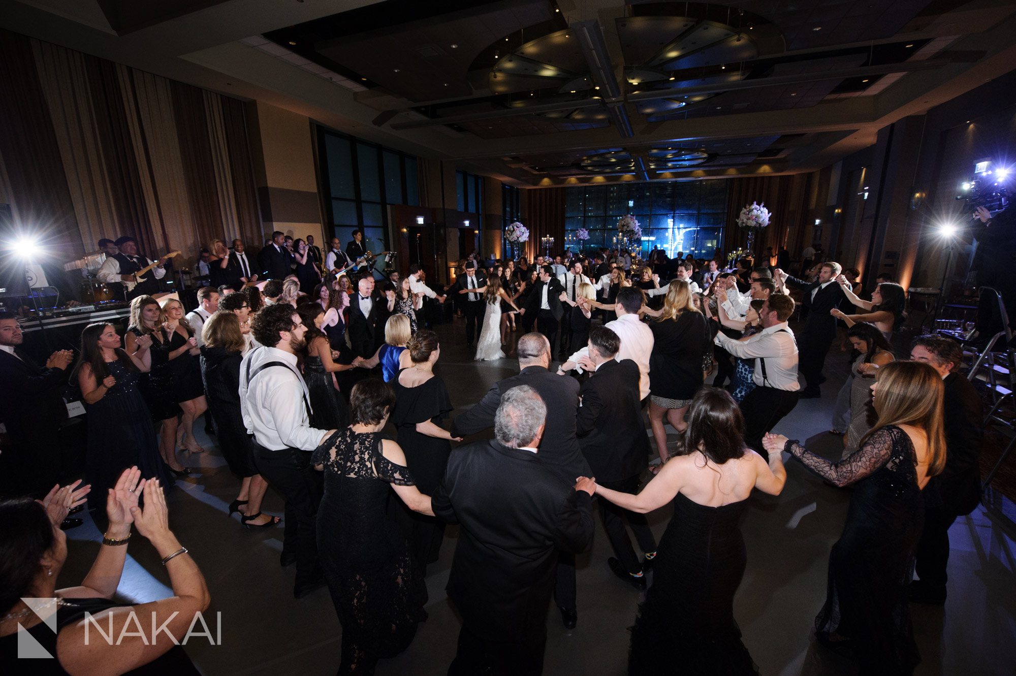 best Chicago jewish wedding photos hora hyatt regency ballroom reception venue