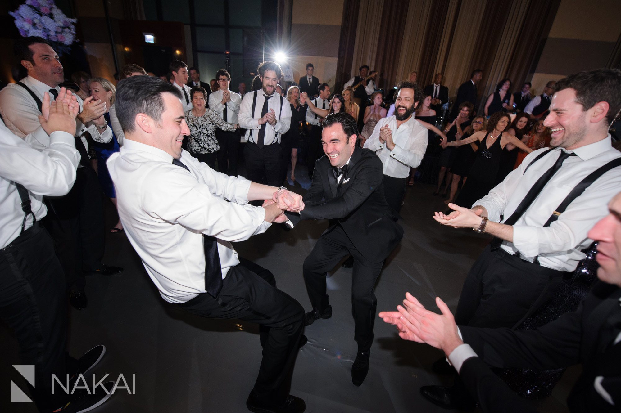 best Chicago jewish wedding photographer hora hyatt regency ballroom reception venue