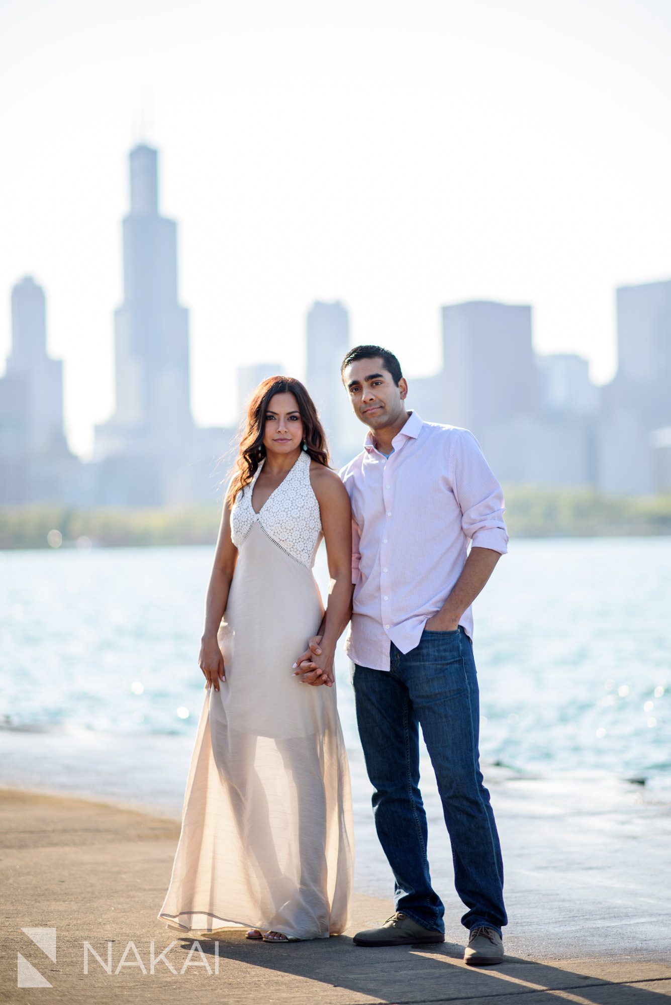 best Chicago engagement spot photos Adler planetarium skyline