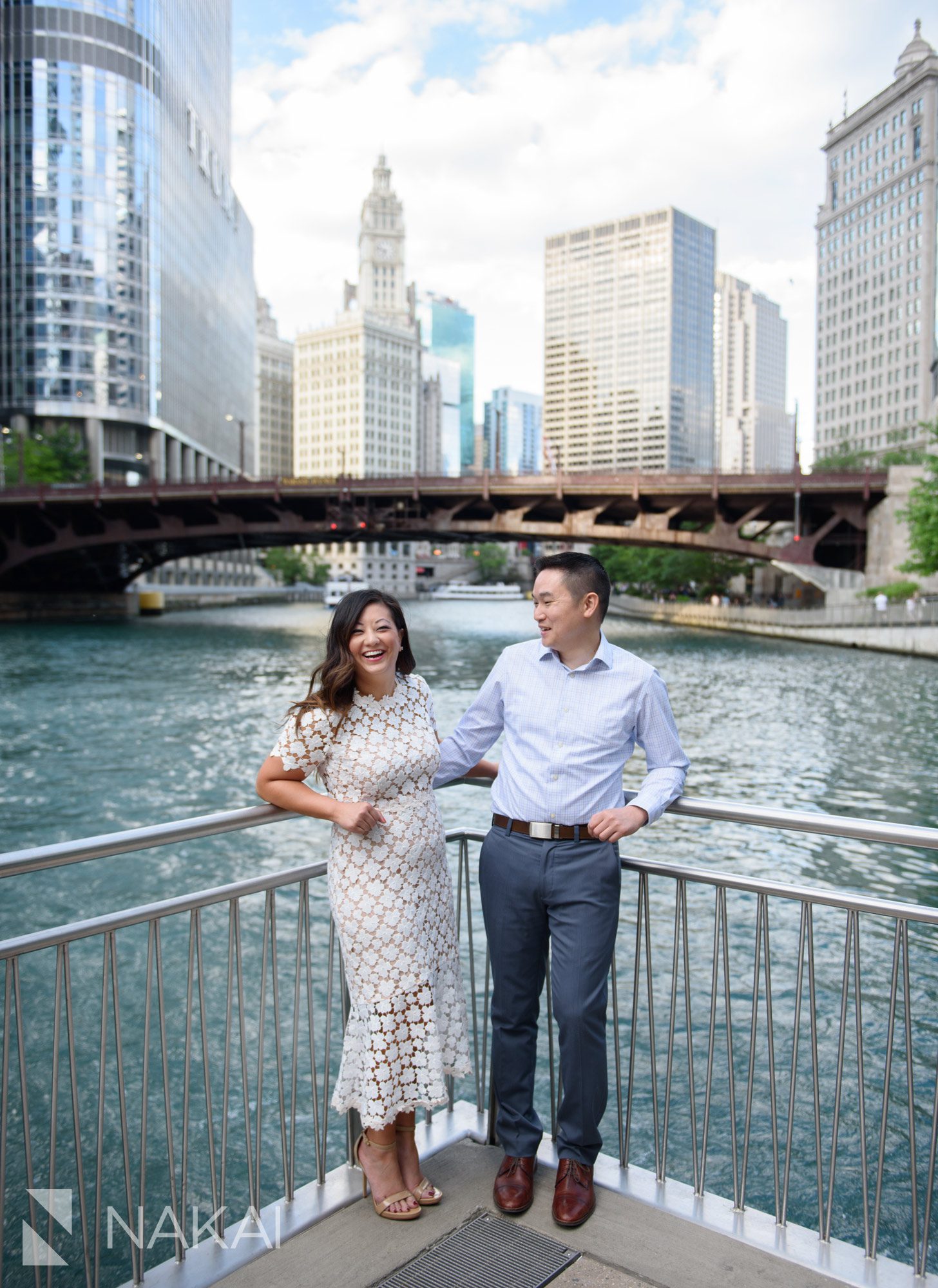 riverwalk best Chicago engagement photo spot