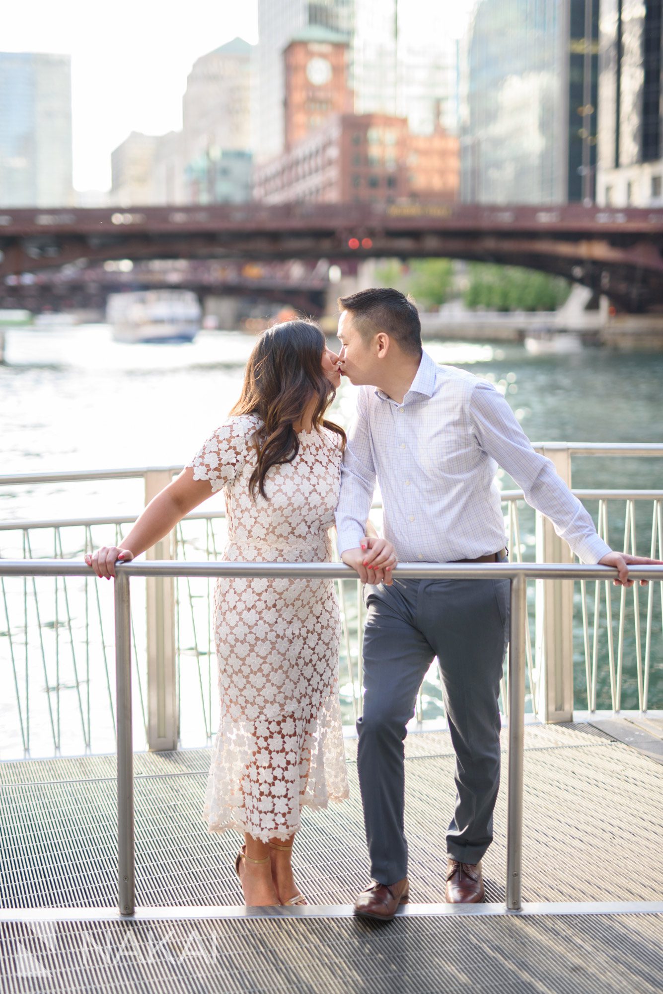 riverwalk best Chicago engagement photo location