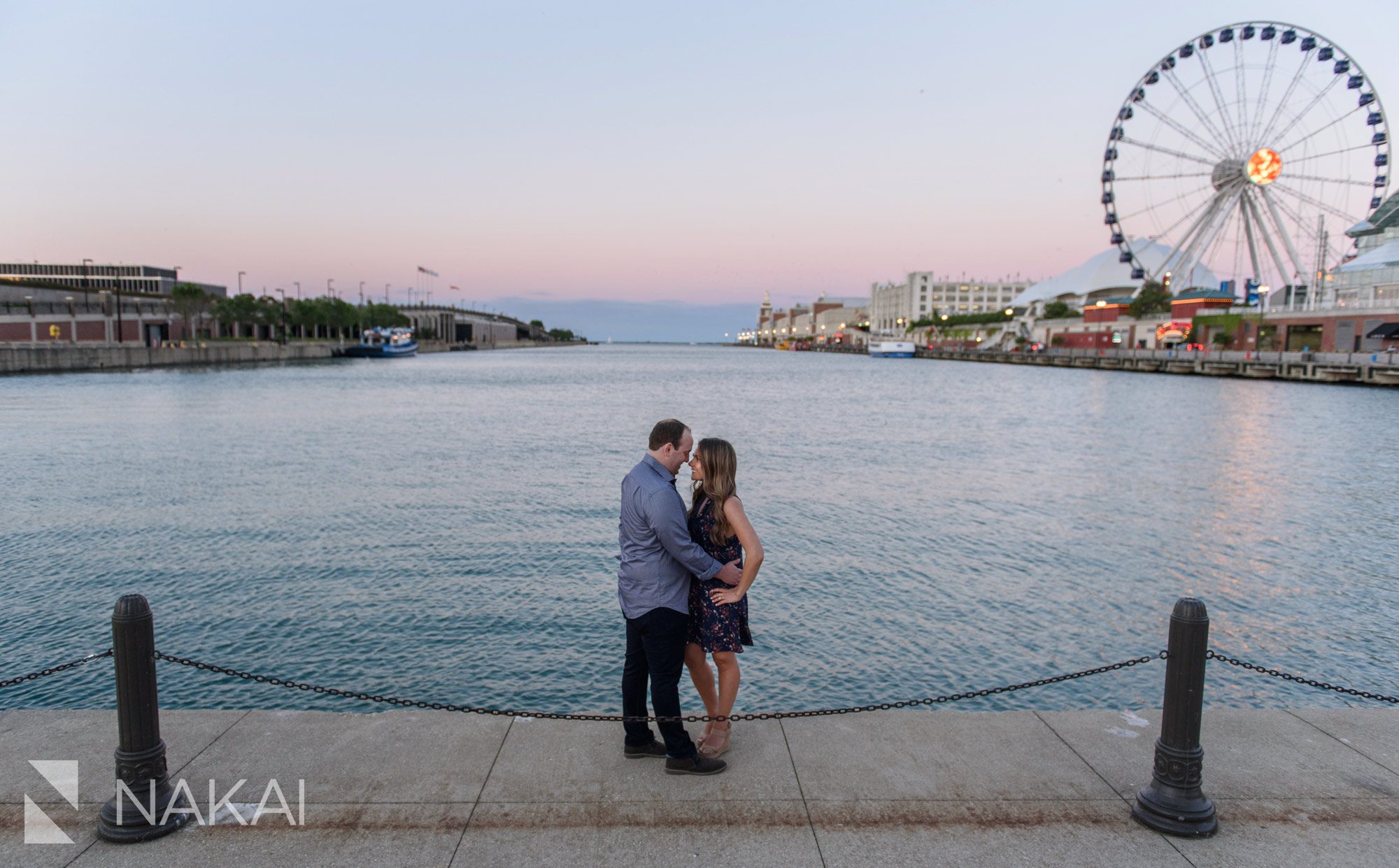 navy pier engagement pictures chicago