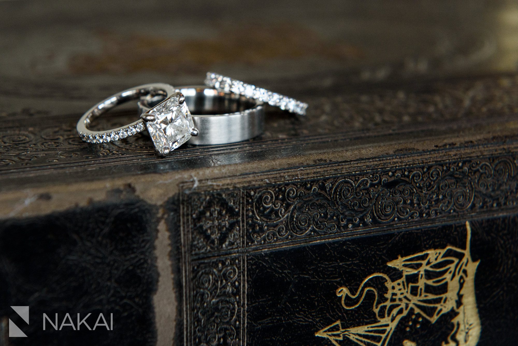 chicago loft wedding photo rings