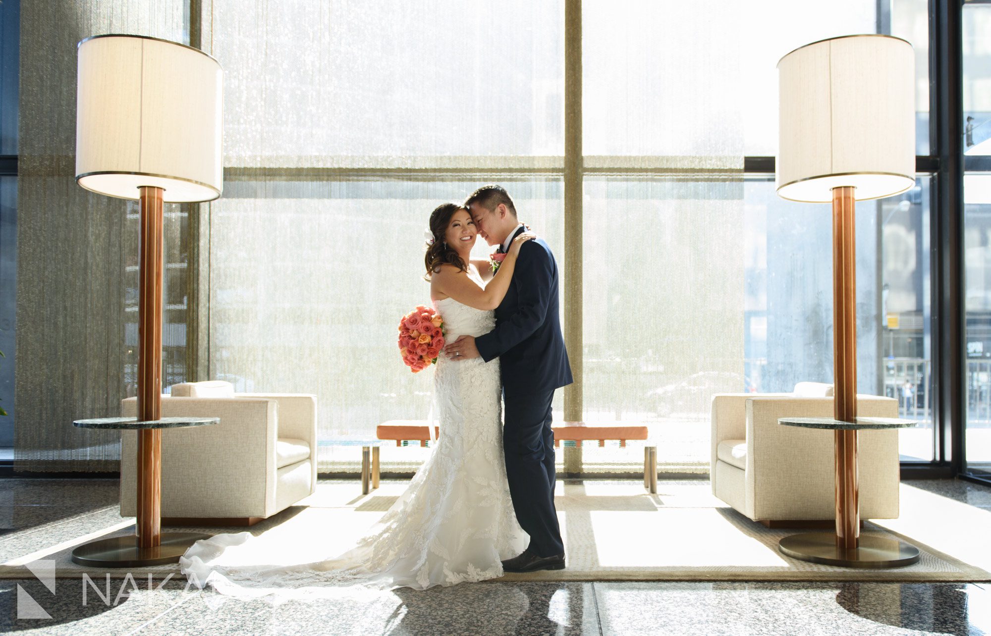 Langham hotel Chicago wedding photo 