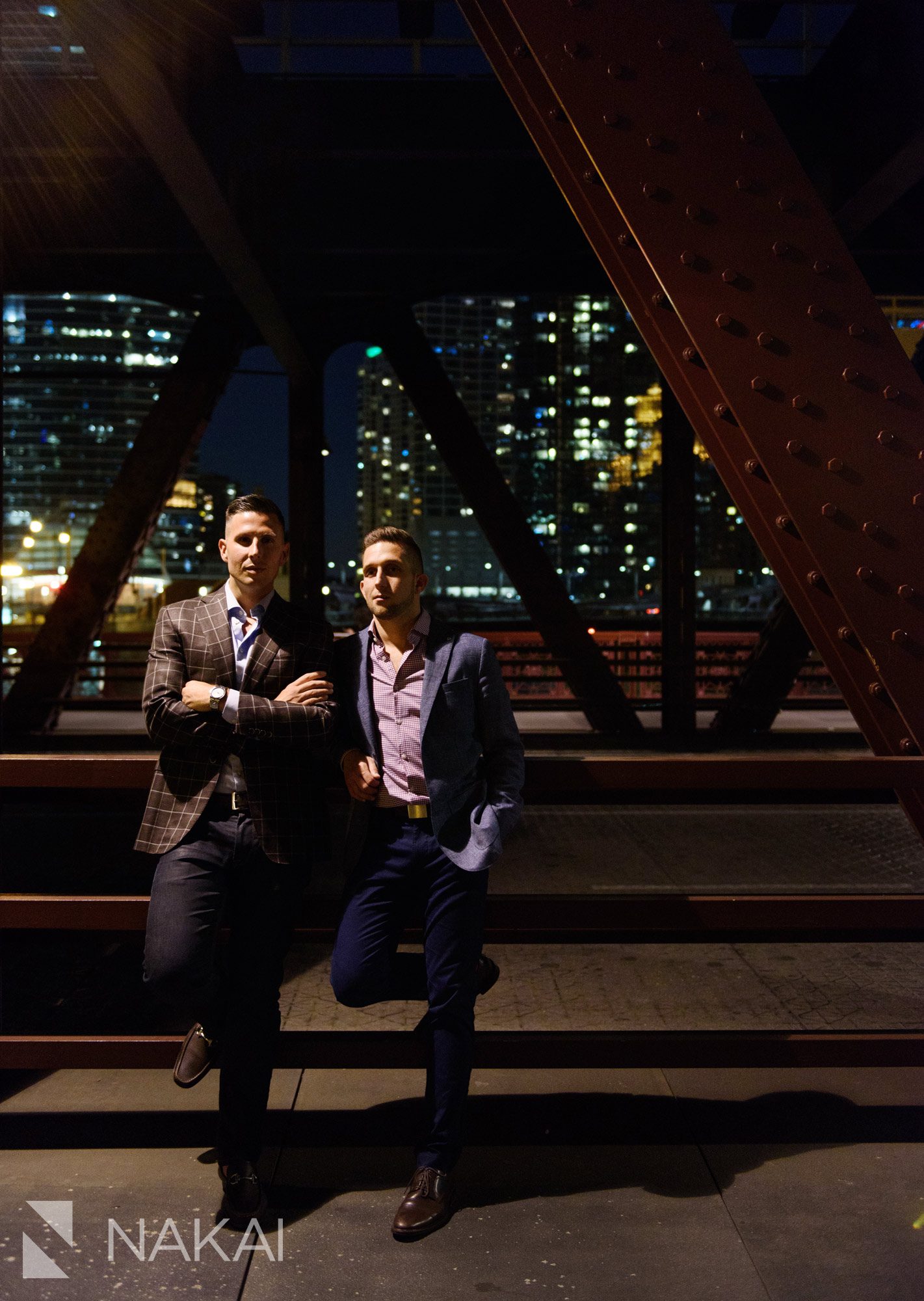 chicago riverwalk night engagement photographer pictures