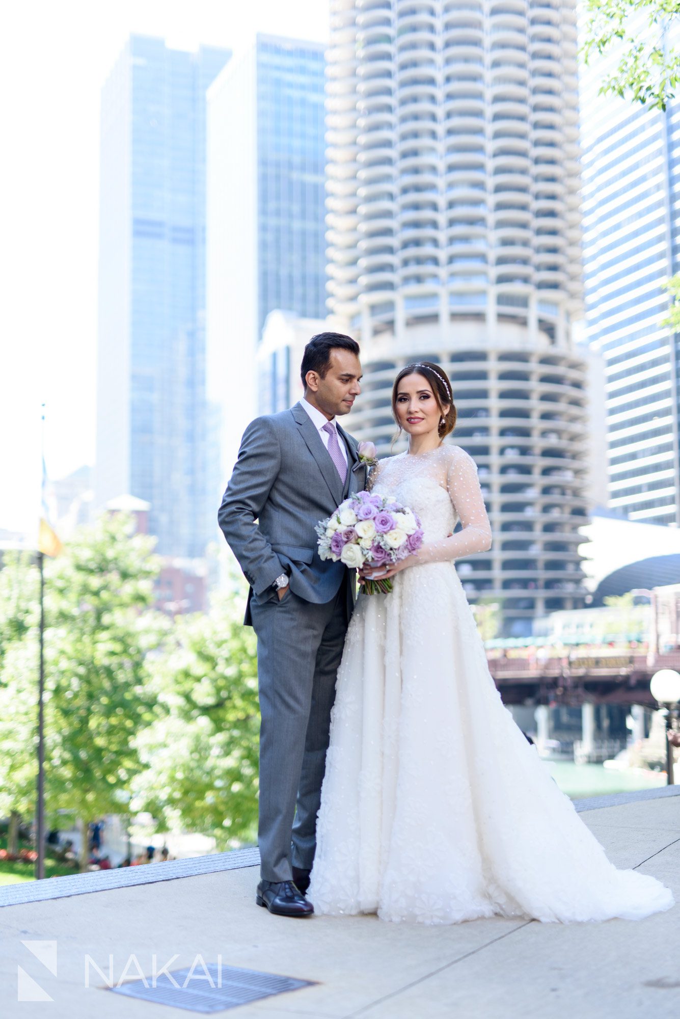 Chicago riverwalk wedding pictures 