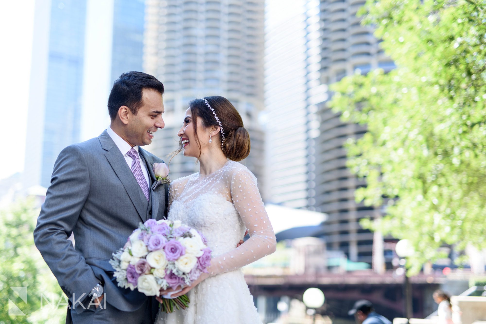 Chicago riverwalk wedding photographer 