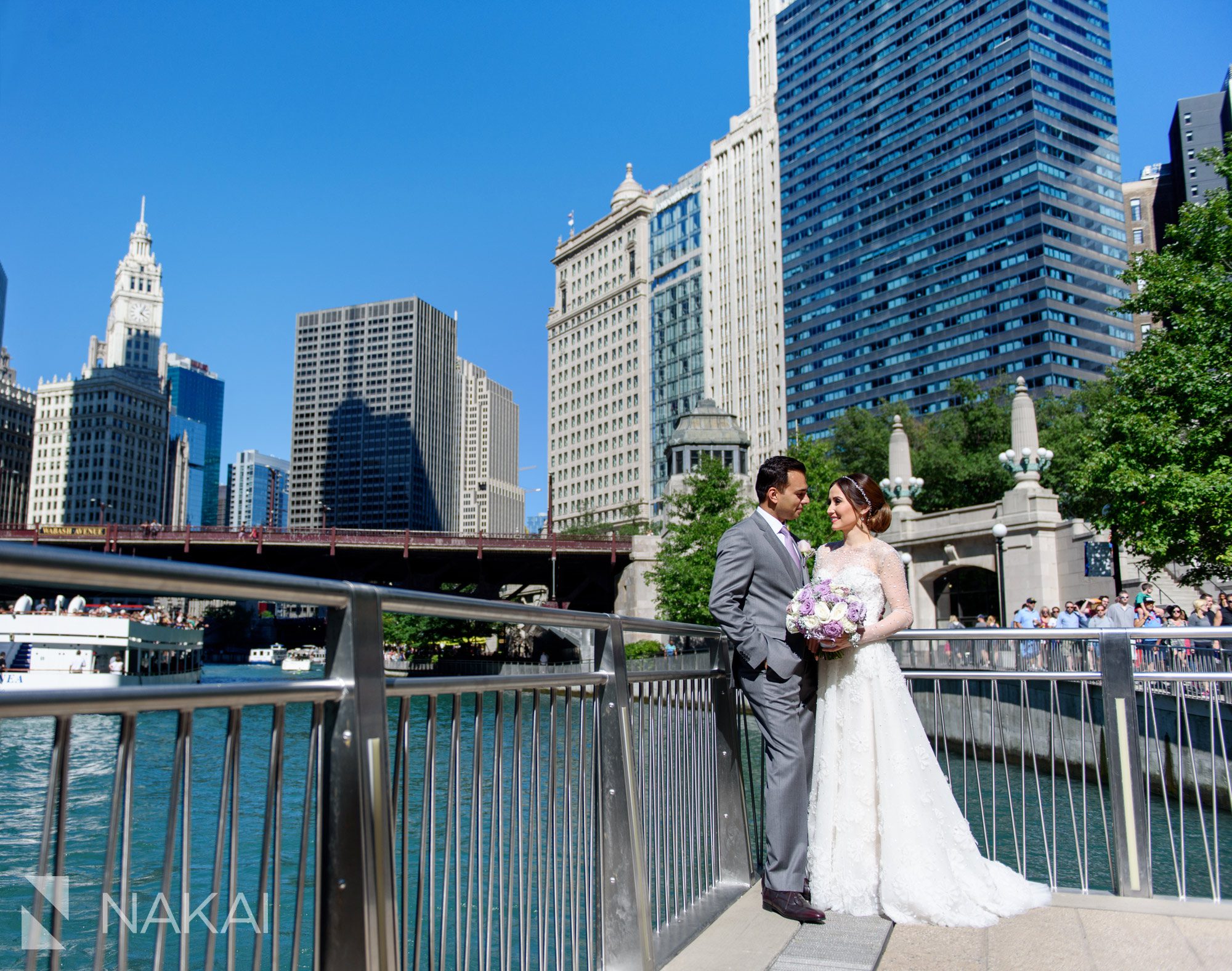 Chicago riverwalk wedding pictures 