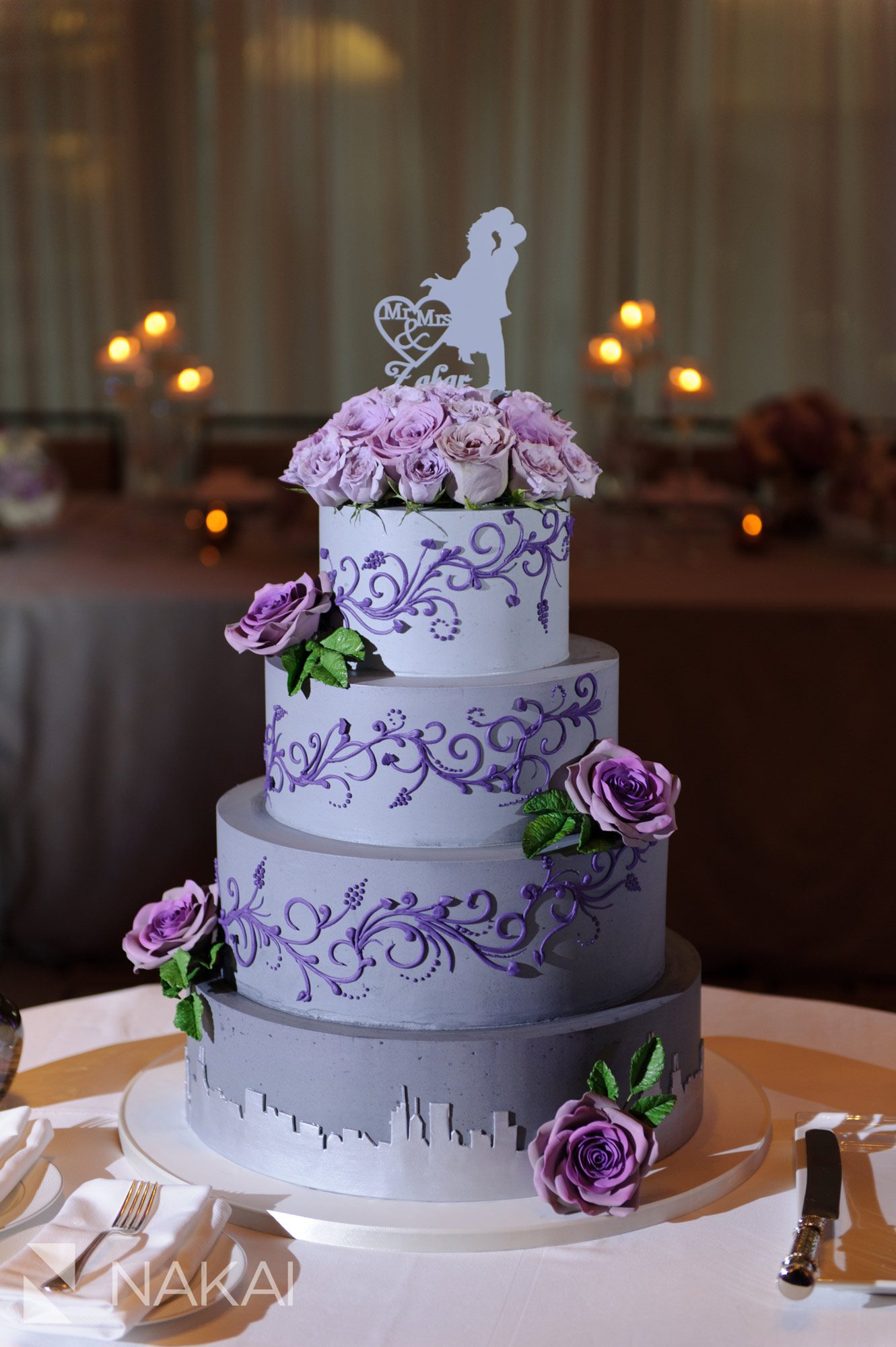 langham Chicago wedding reception photo elysia root cakes