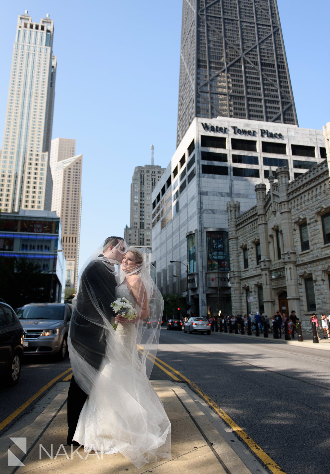 Michigan avenue Chicago wedding photos 