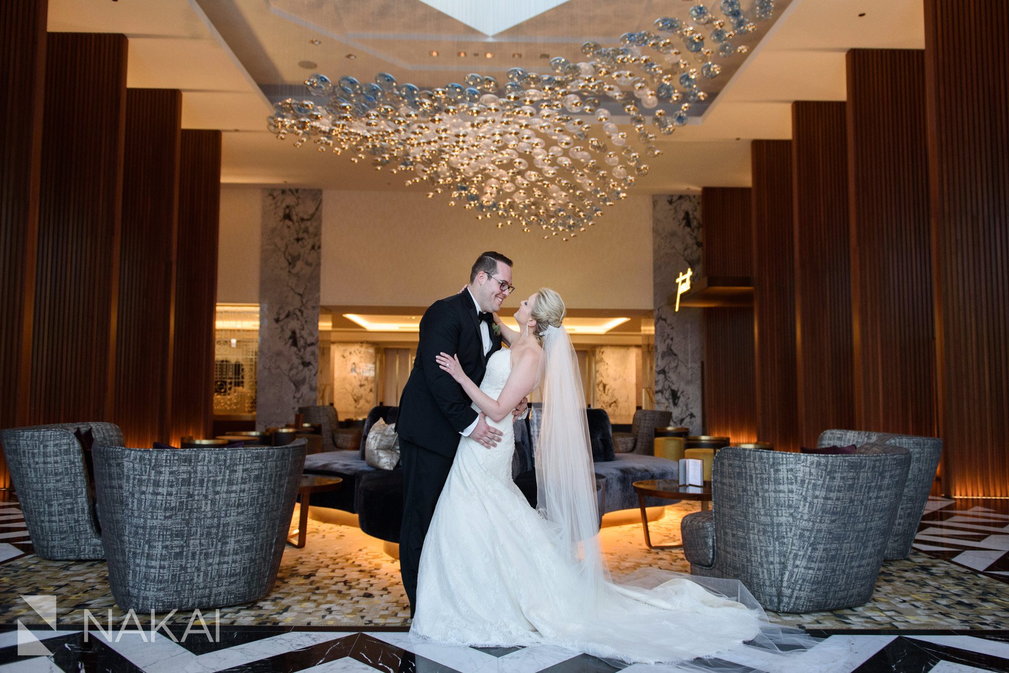 ritz Carlton Chicago wedding photographer remodeled renovation lobby 