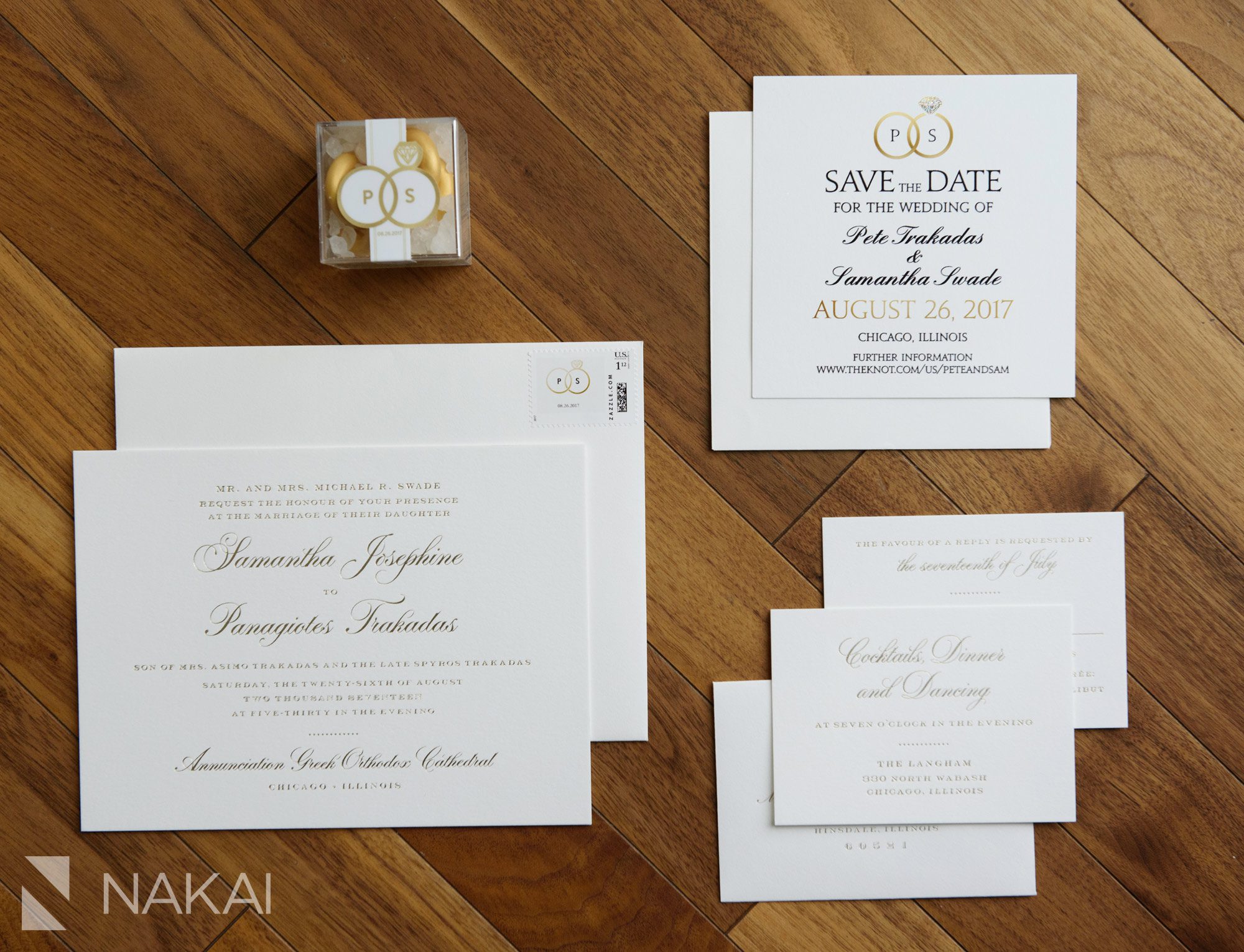 Chicago luxury wedding details photographers invitations stationary