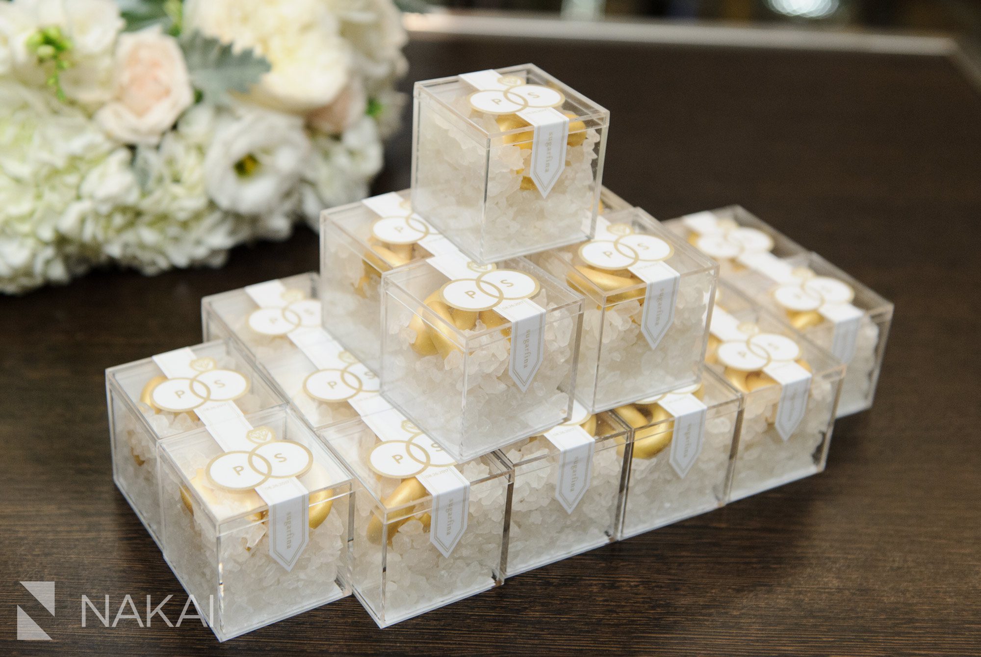 langham Chicago wedding reception photo gift