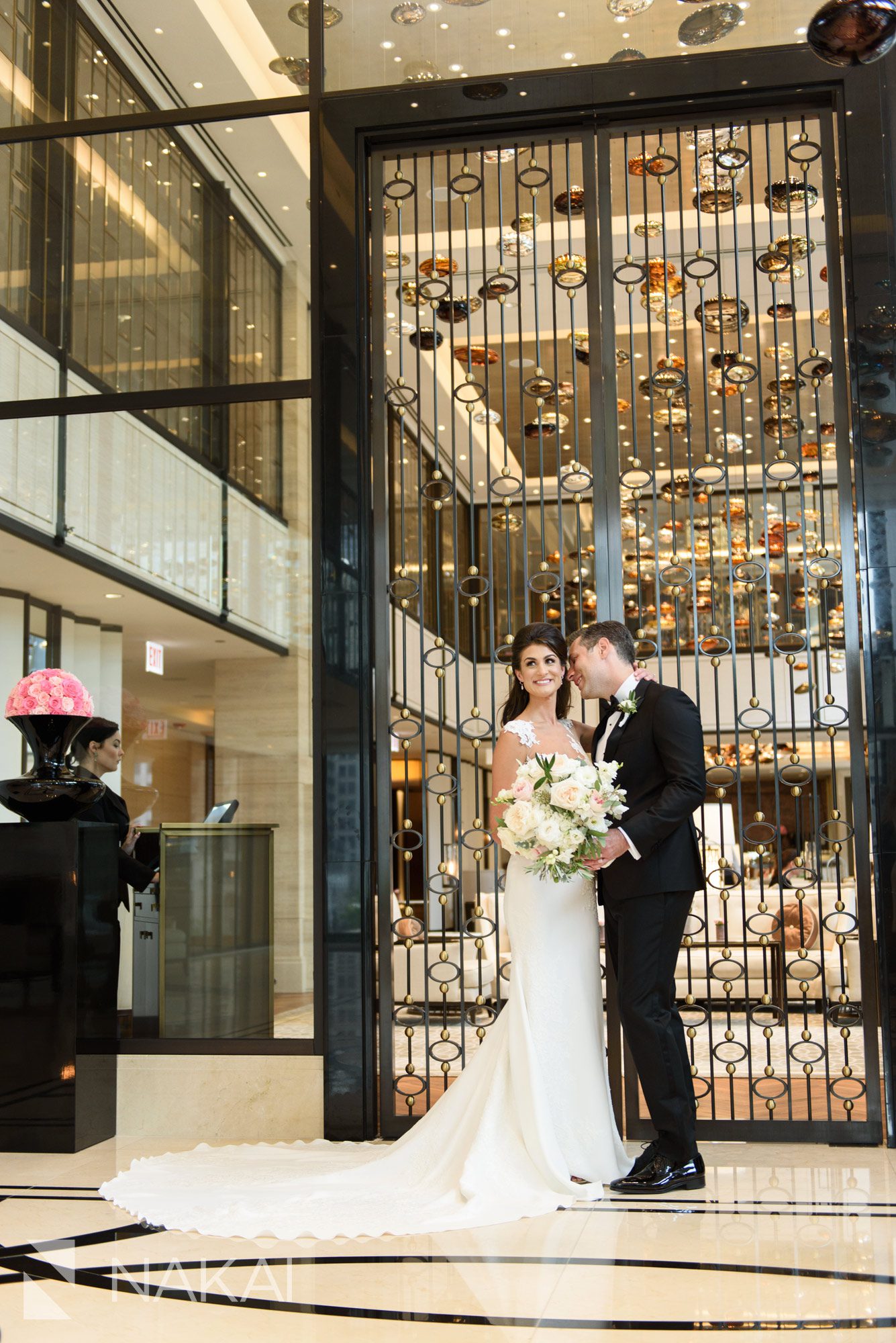 best Chicago luxury wedding hotel photographers Langham