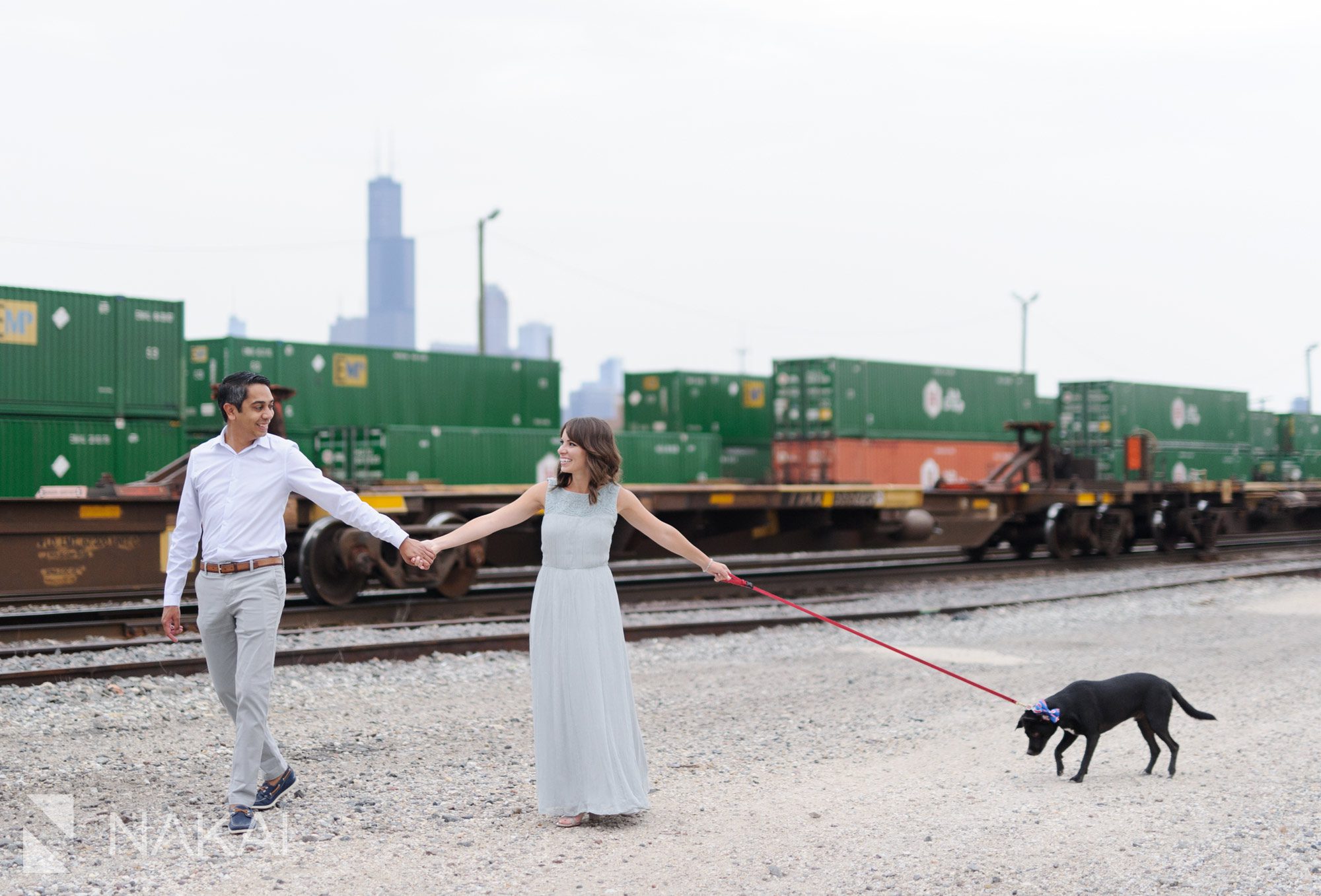 pilsen chicago engagement pictures railroad