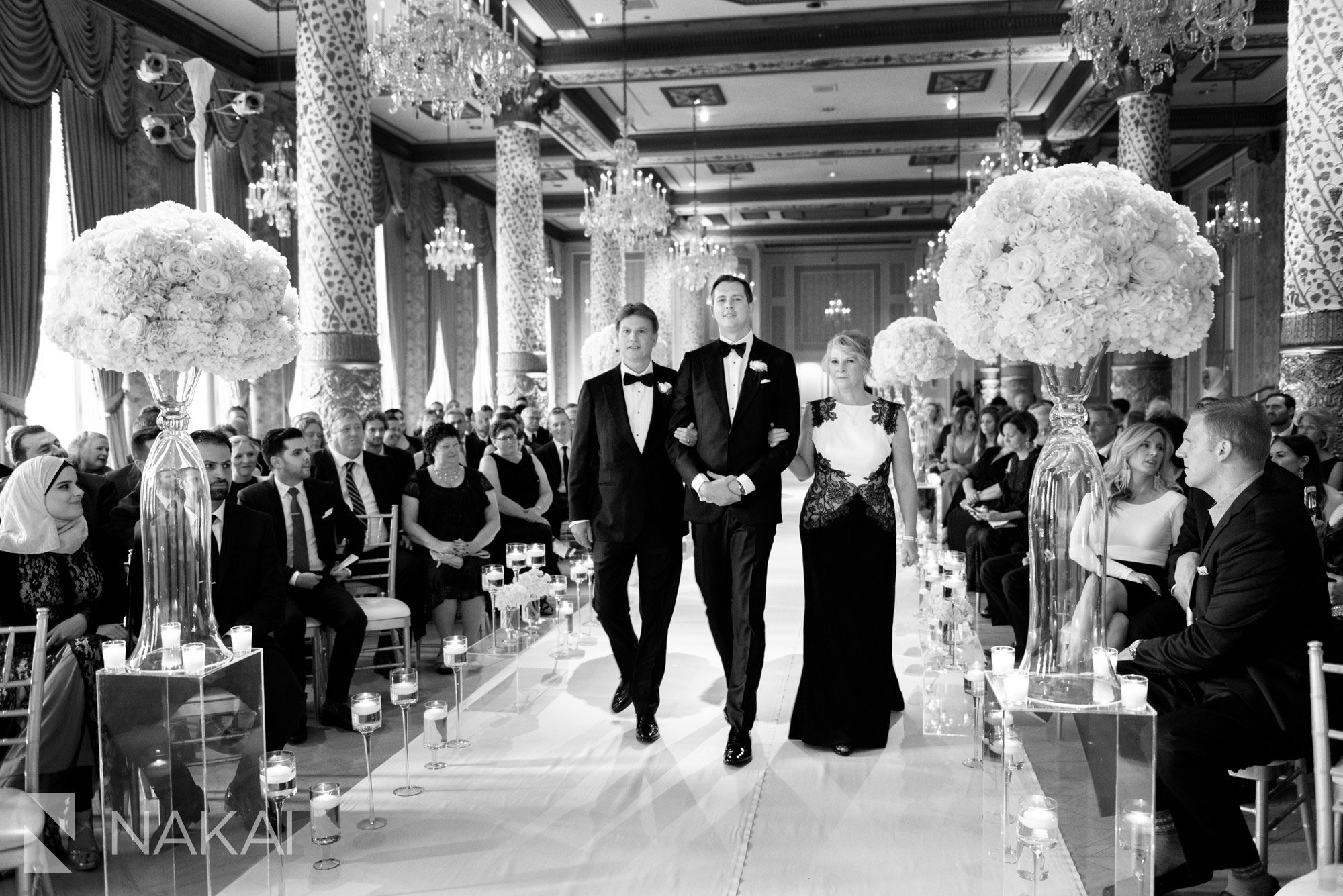 drake chicago photographer Gold Coast wedding ceremony 