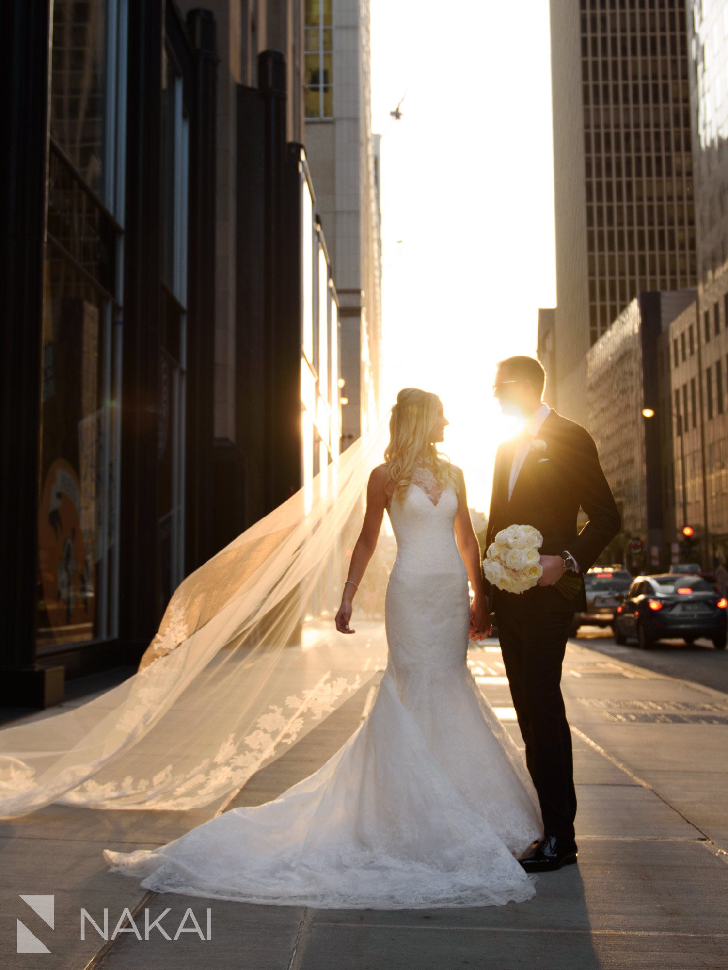 chicago Michigan avenue wedding photos