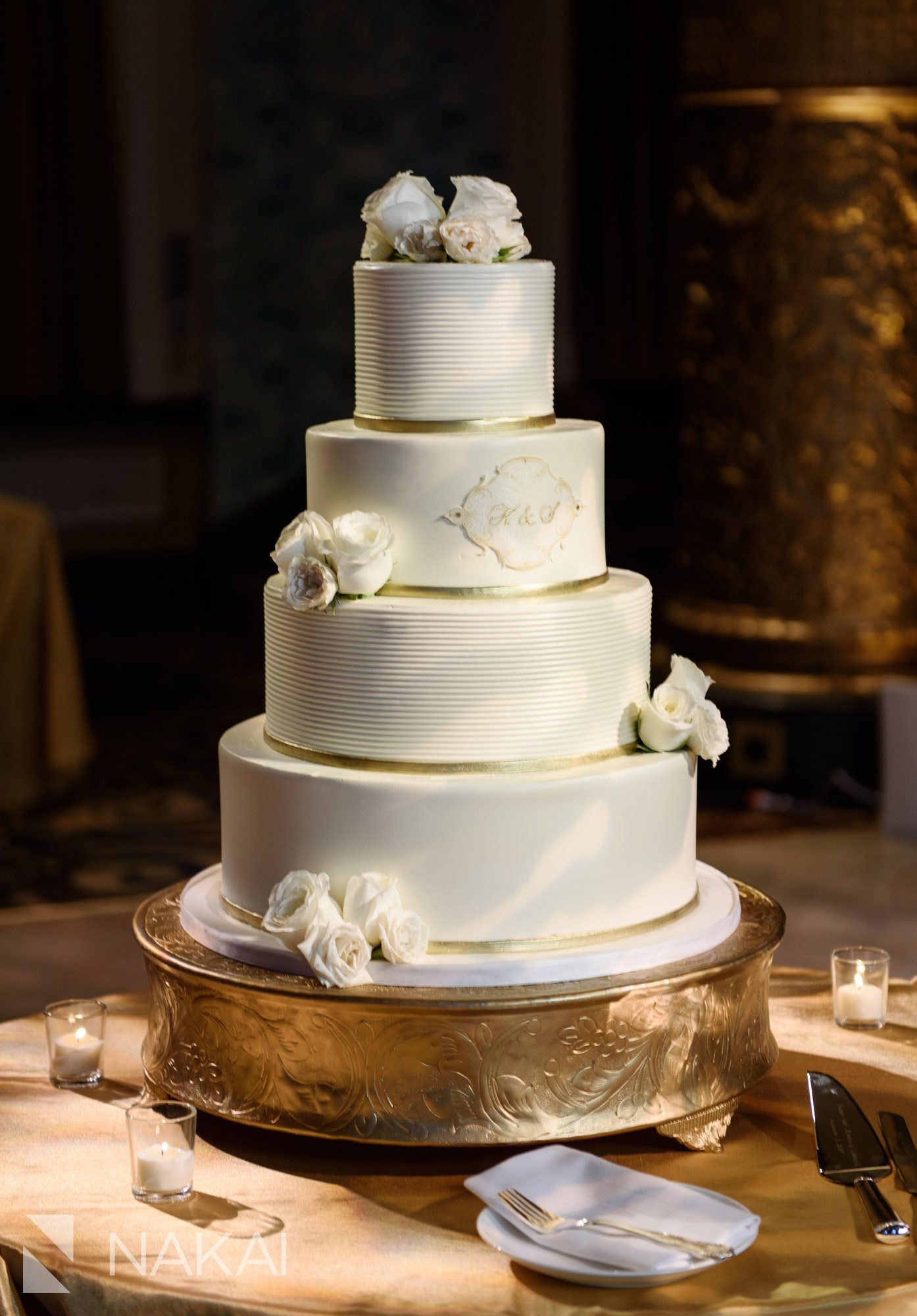 drake Chicago wedding reception cake photos