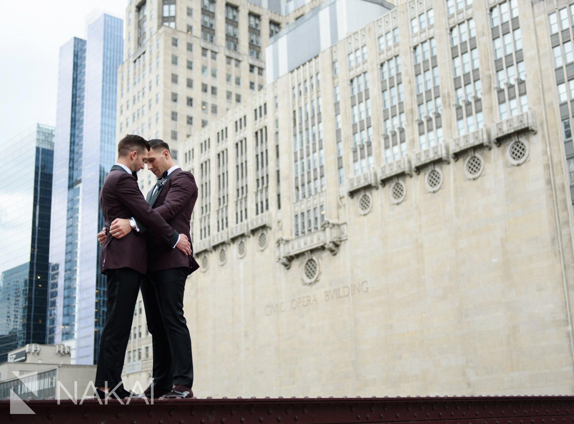 same sex Chicago wedding photos groom groom