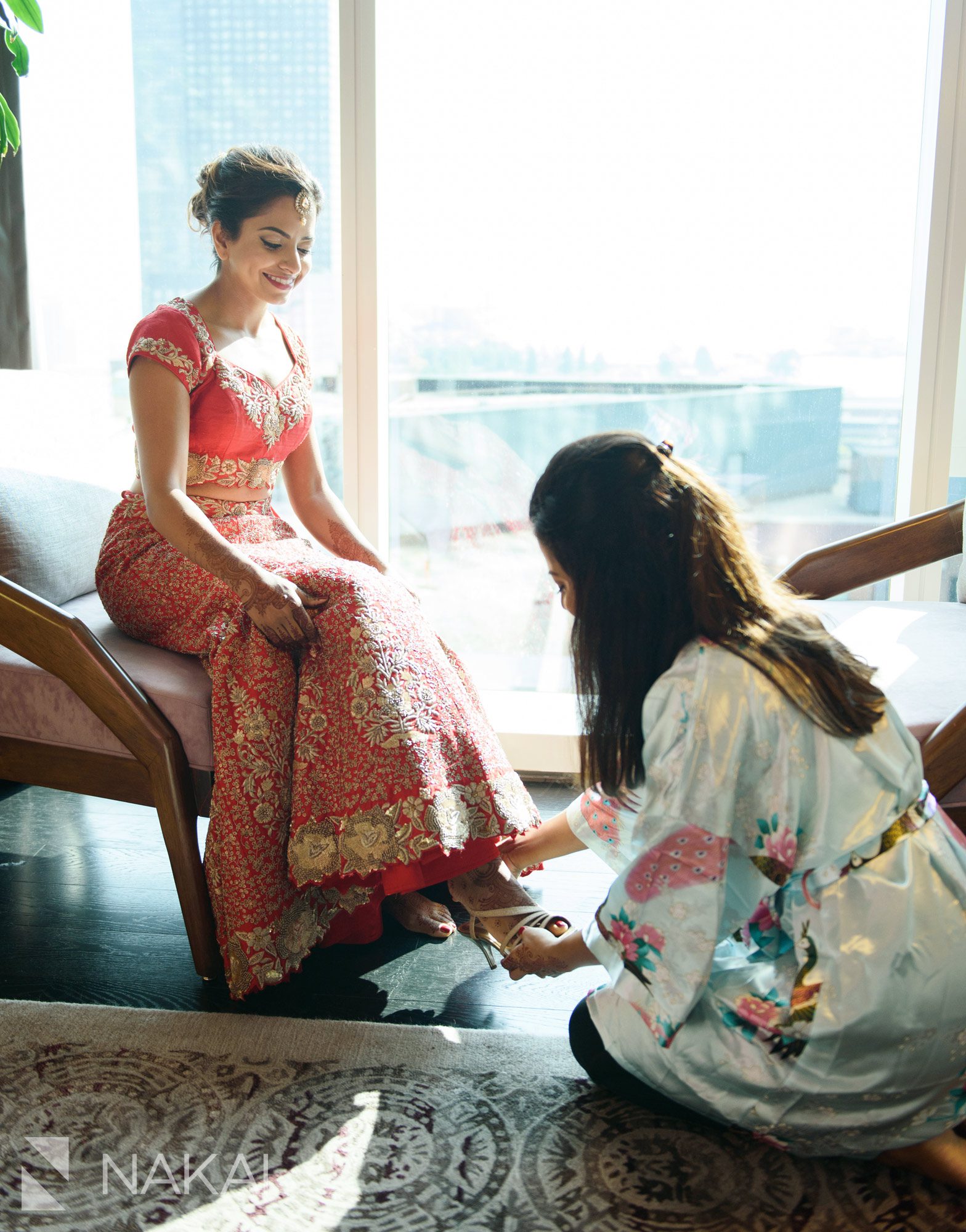 chicago hindu wedding photographer loews hotel 