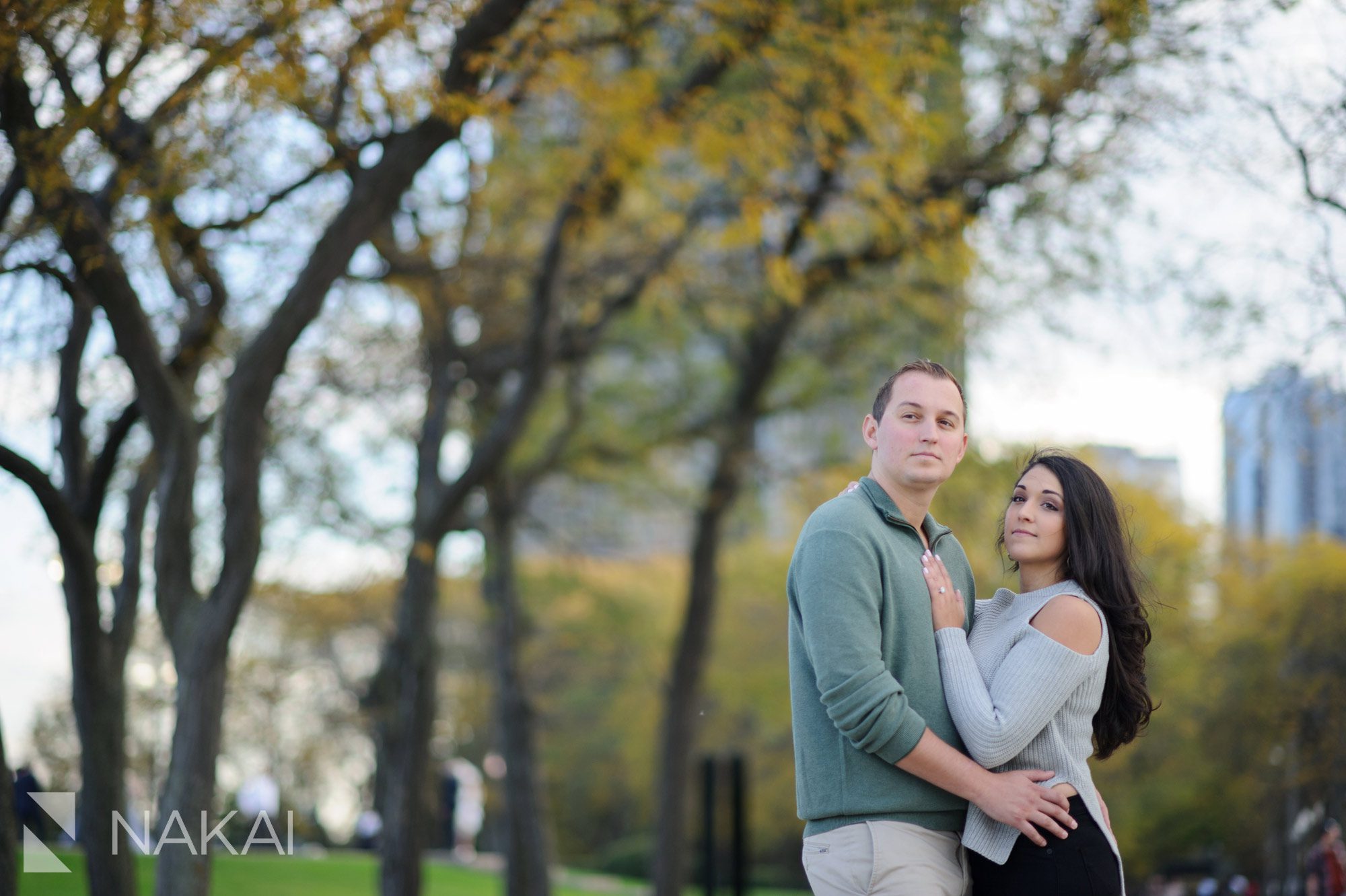 olive park Chicago engagement photos