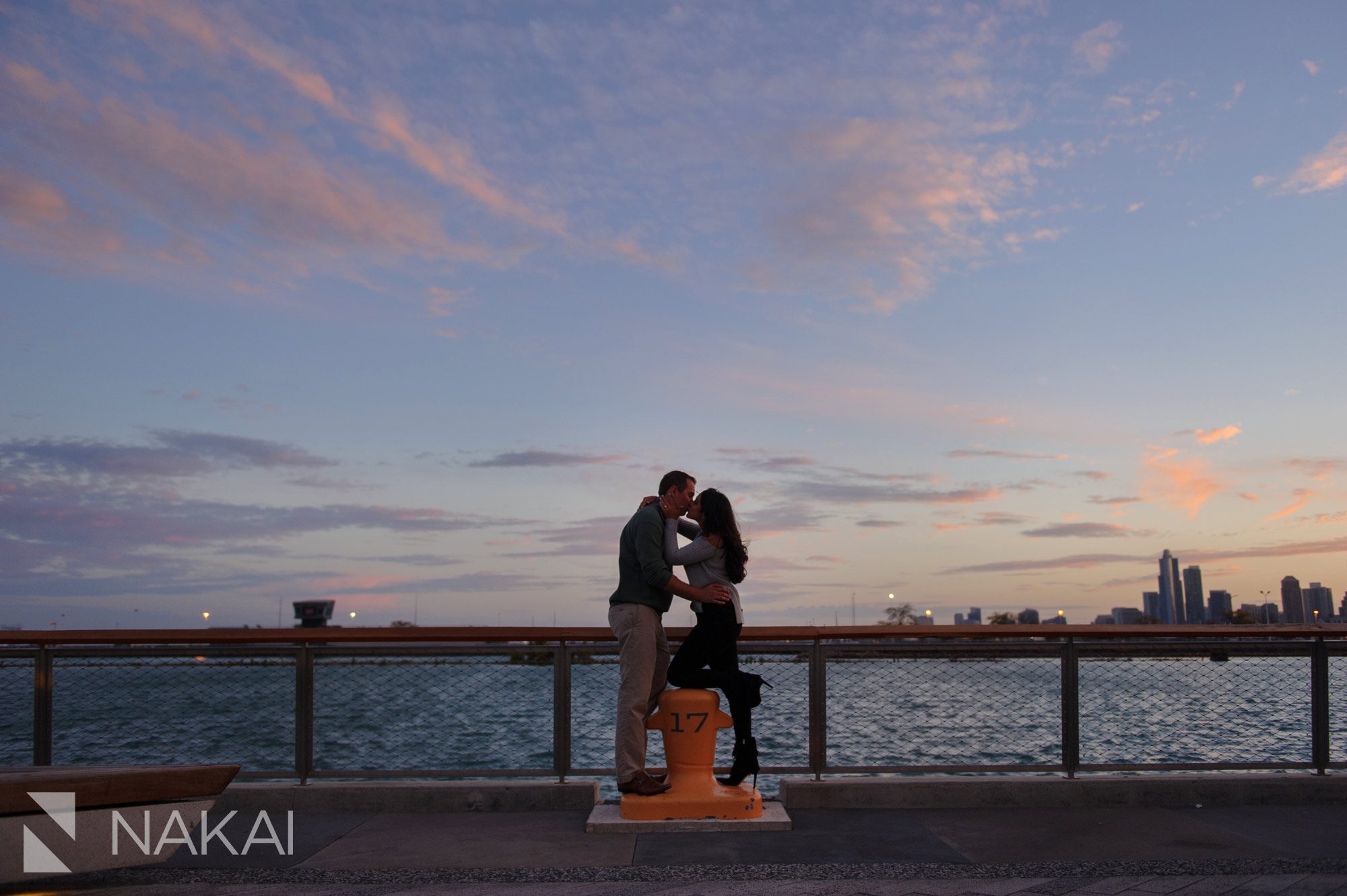 navy pier engagement photos Chicago 
