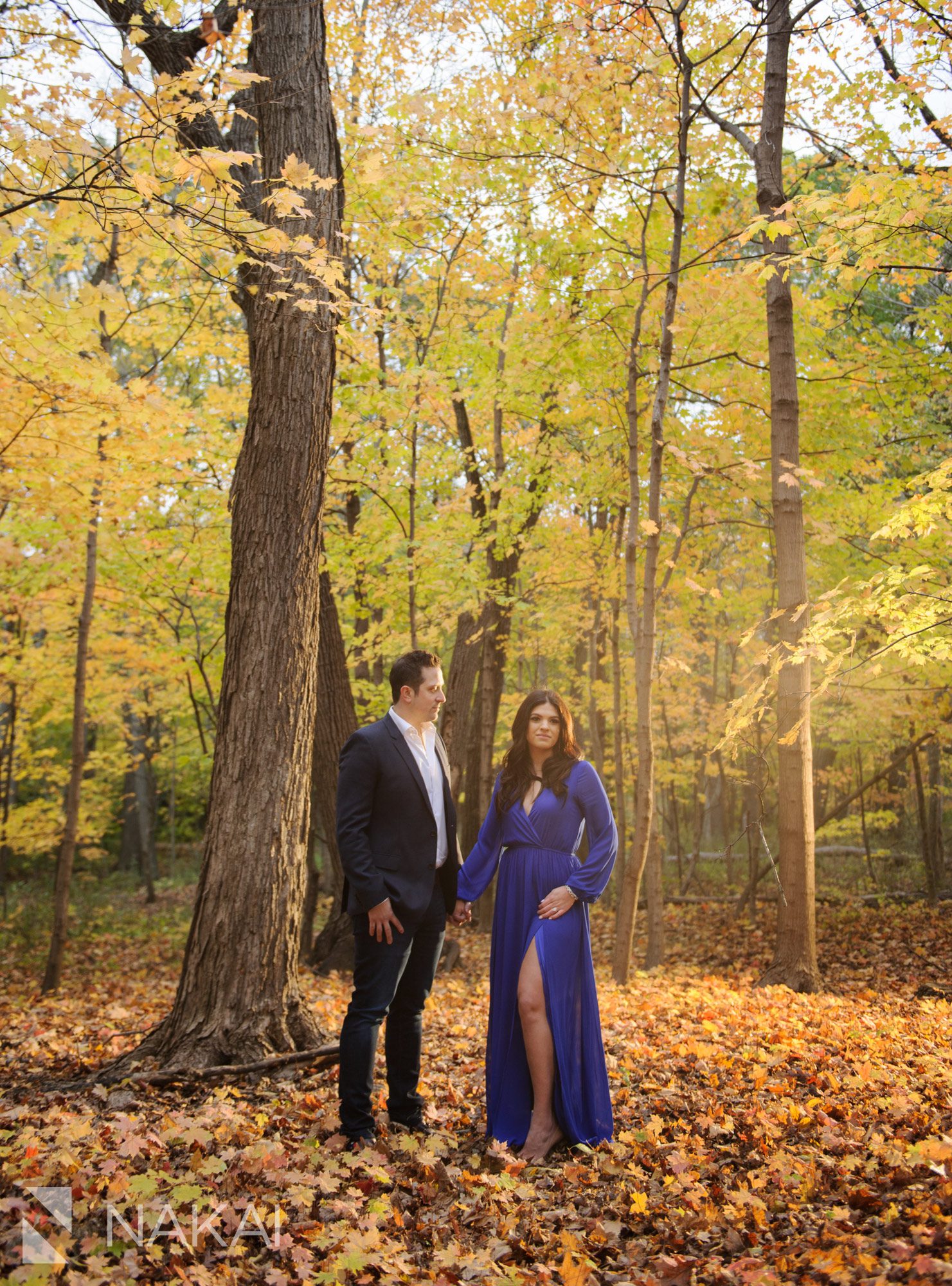 fall chicago engagement pictures couple